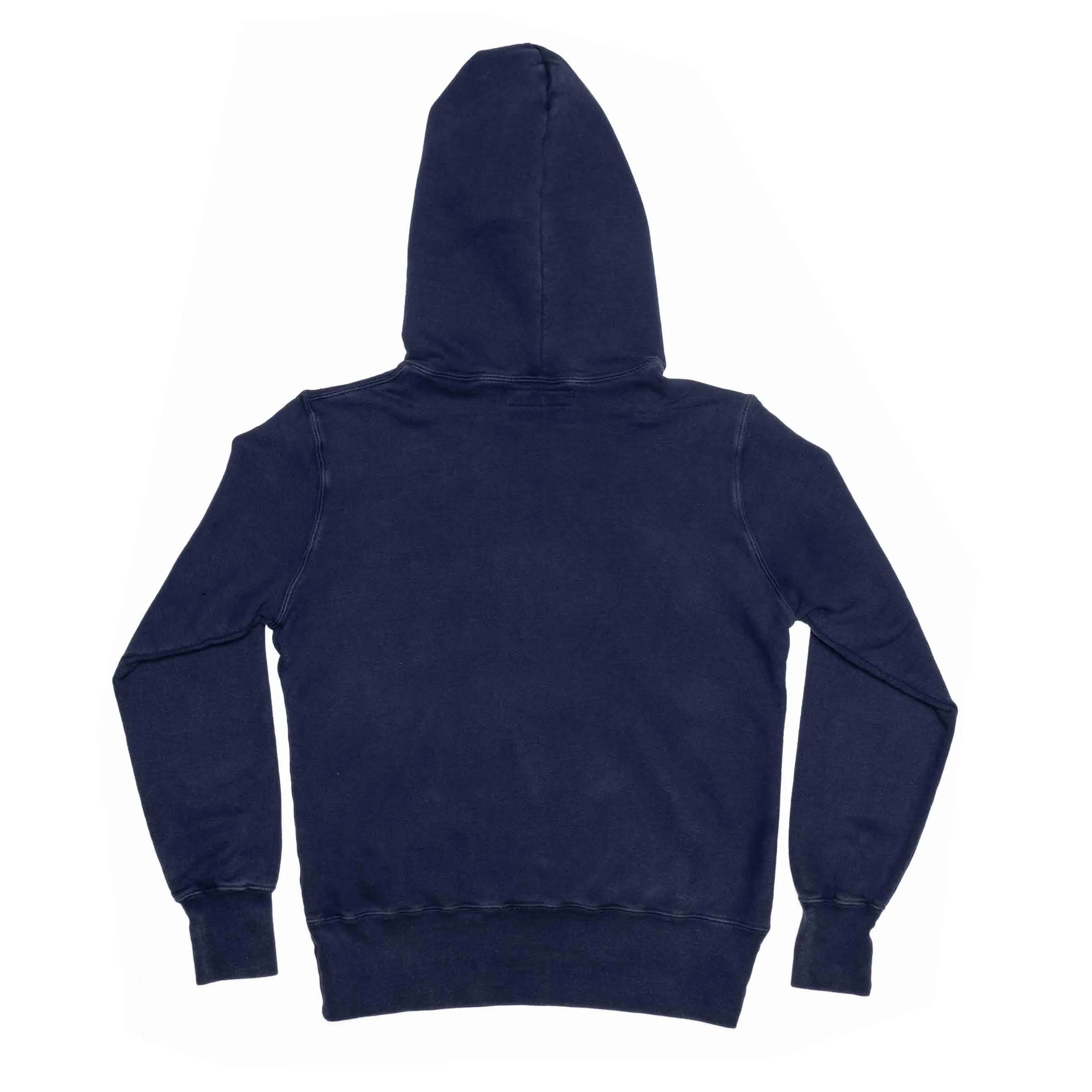 21st BOMBARDMENT GARMENT DYED ORGANIC COTTON HOODED SWEATSHIRT : BLUE
