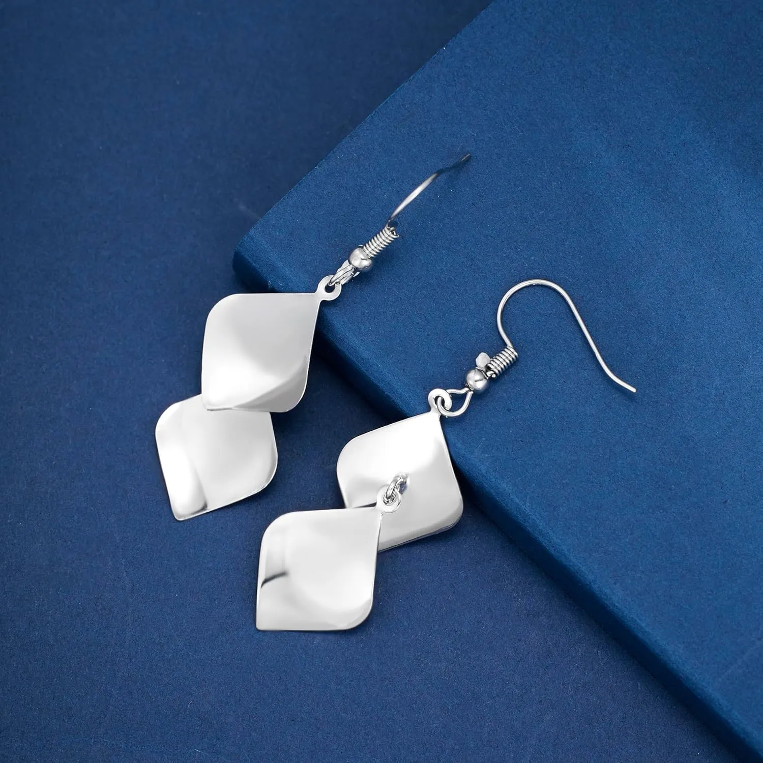 925 Sterling Silver Hooks Small Dangle Drop Earrings for Women Light Weight Tricolor Subtlety Small Fashion Dainty Perfect Jewelry for Gifts hypoallergenic Elegant Classical