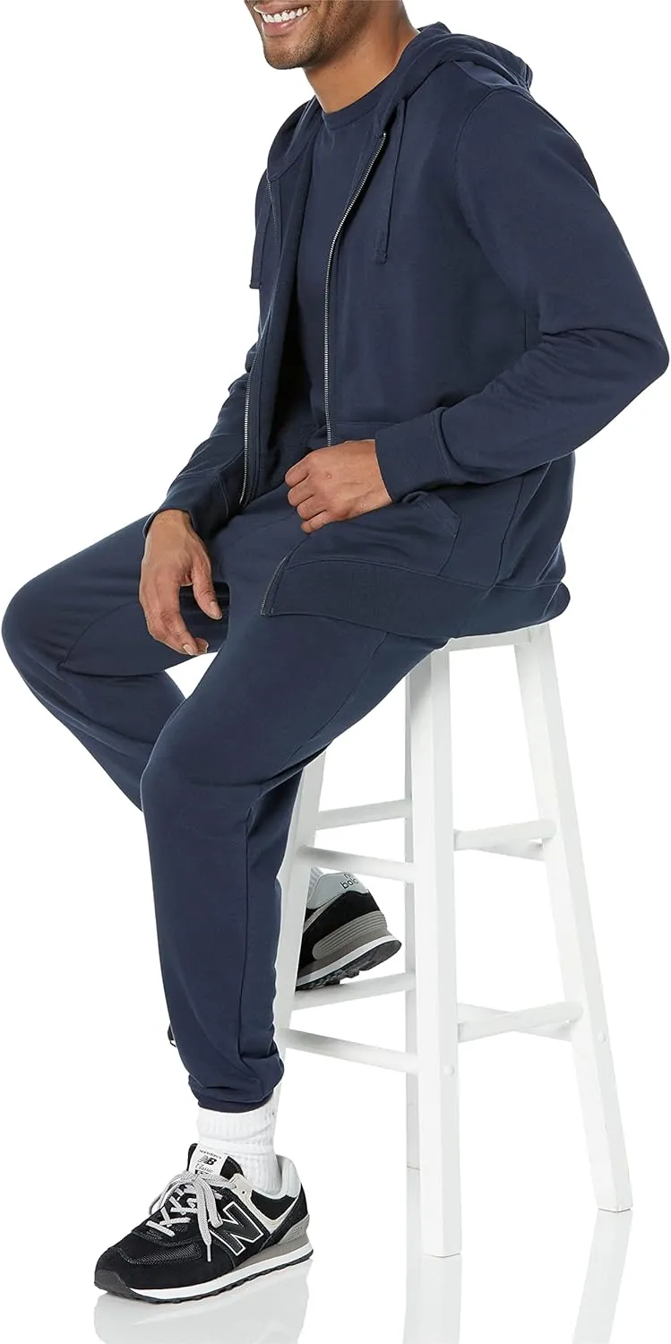 Amazon Essentials Men's Long-Sleeve French Terry Full-Zip Hoodie (Available in Big & Tall)