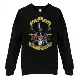 Amplified Unisex Adult Top Hat Skull Guns N Roses Sweatshirt