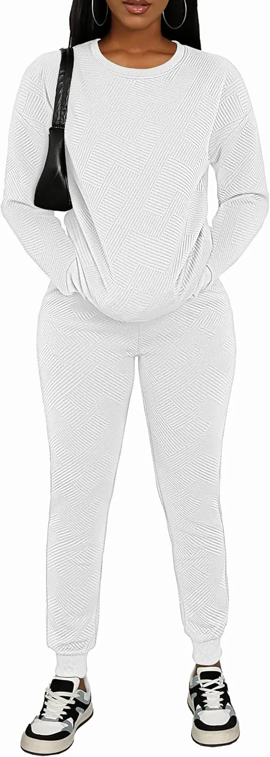 AOMONI Track Suits for Women Set Sweatsuit Sets 2 Piece Long Sleeve Outfits Jogger Sets Pullover with Pockets