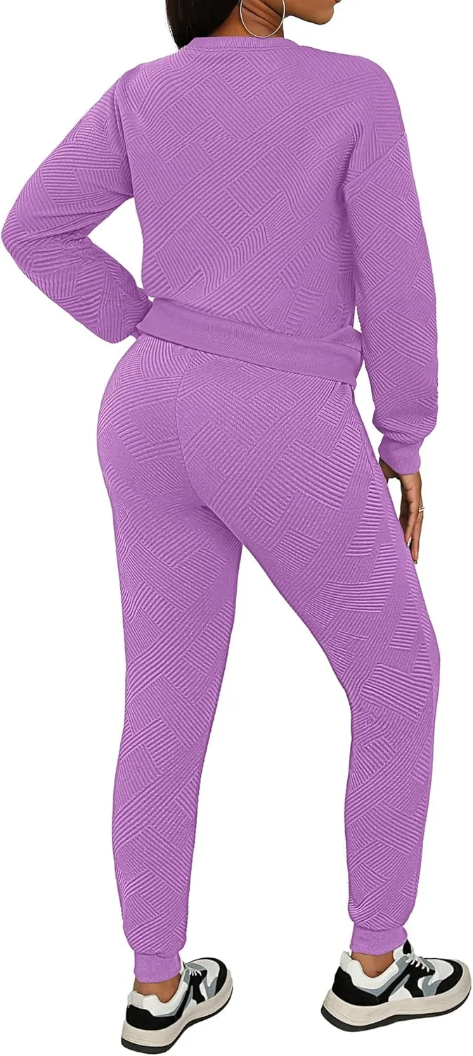 AOMONI Track Suits for Women Set Sweatsuit Sets 2 Piece Long Sleeve Outfits Jogger Sets Pullover with Pockets