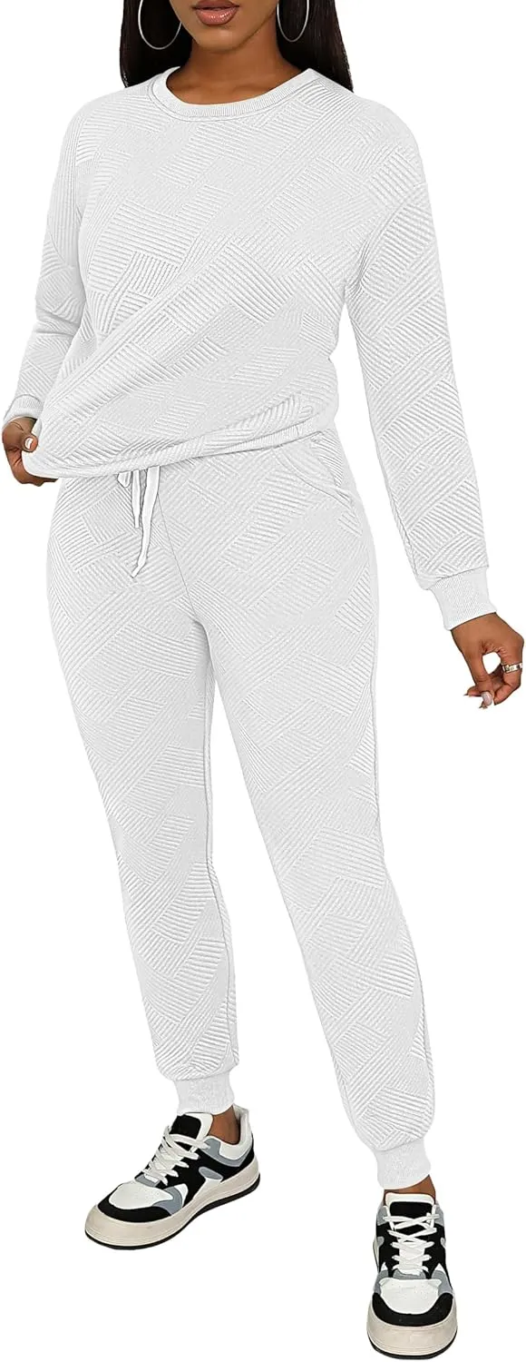AOMONI Track Suits for Women Set Sweatsuit Sets 2 Piece Long Sleeve Outfits Jogger Sets Pullover with Pockets
