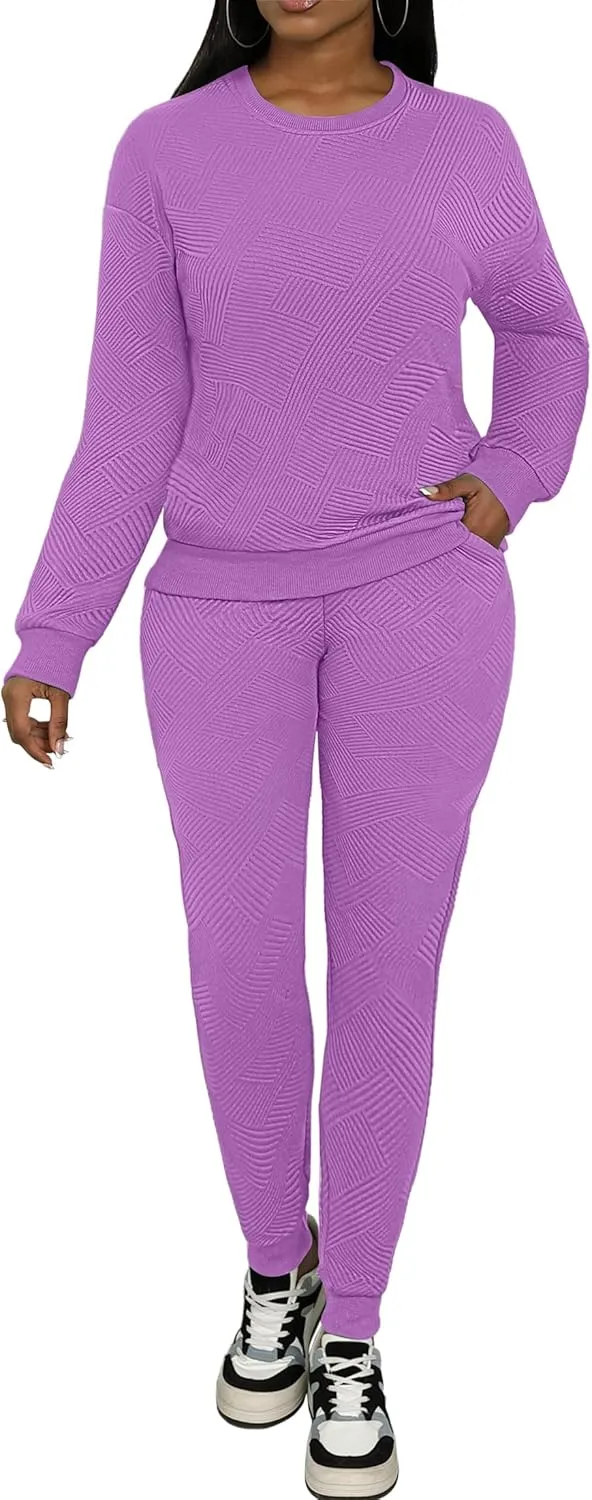 AOMONI Track Suits for Women Set Sweatsuit Sets 2 Piece Long Sleeve Outfits Jogger Sets Pullover with Pockets