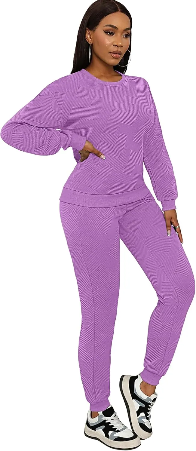 AOMONI Track Suits for Women Set Sweatsuit Sets 2 Piece Long Sleeve Outfits Jogger Sets Pullover with Pockets