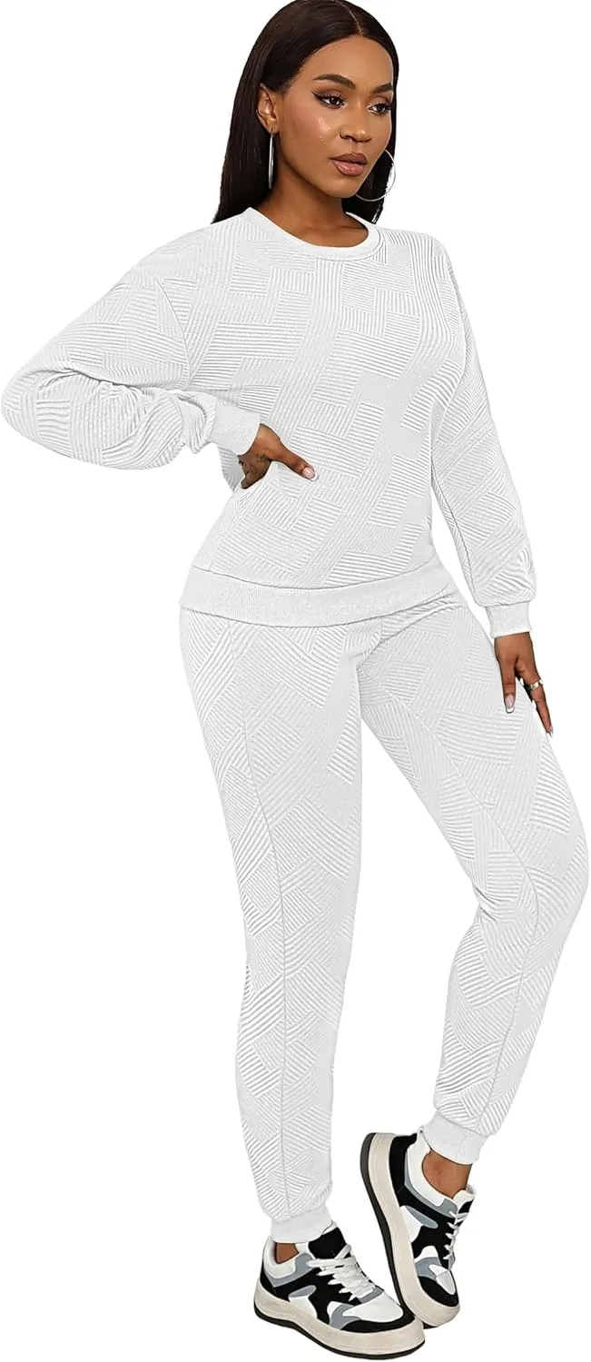 AOMONI Track Suits for Women Set Sweatsuit Sets 2 Piece Long Sleeve Outfits Jogger Sets Pullover with Pockets