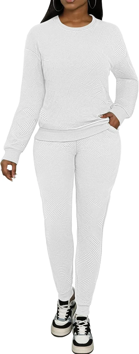 AOMONI Track Suits for Women Set Sweatsuit Sets 2 Piece Long Sleeve Outfits Jogger Sets Pullover with Pockets