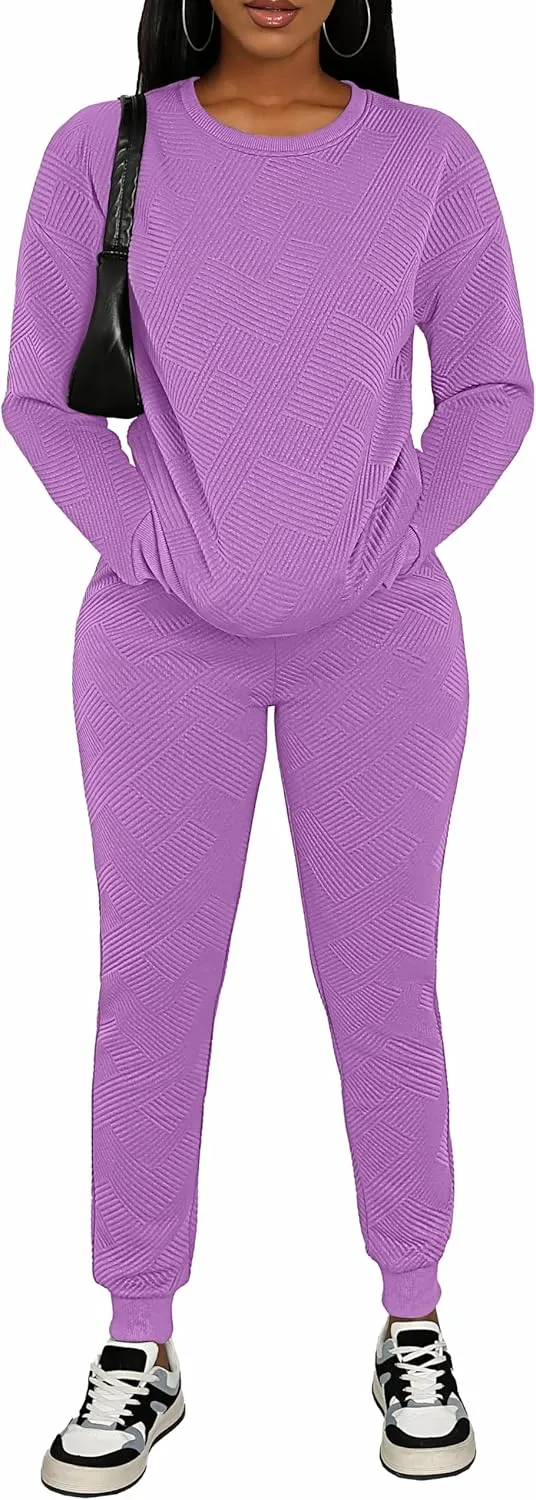 AOMONI Track Suits for Women Set Sweatsuit Sets 2 Piece Long Sleeve Outfits Jogger Sets Pullover with Pockets