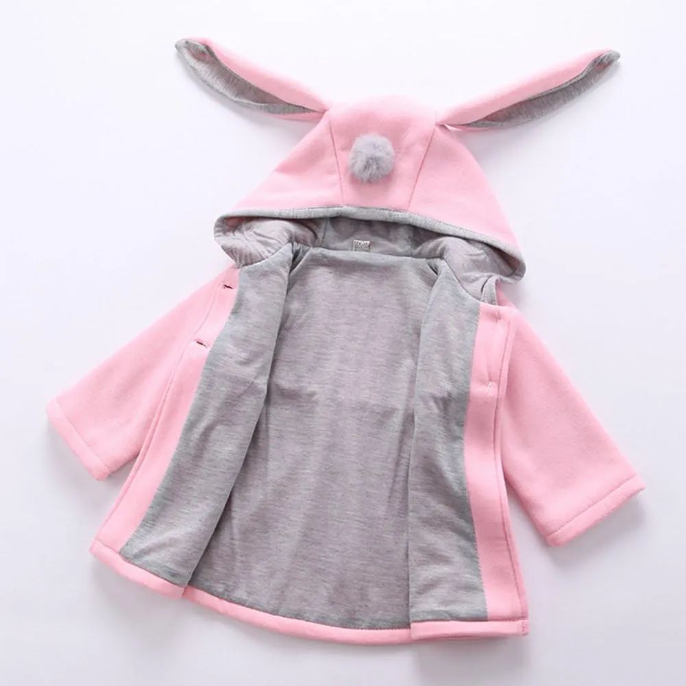 Baby Girl's Toddler Kids Fall Winter Coat Jacket Outwear Ear Hoodie Sweatshirt
