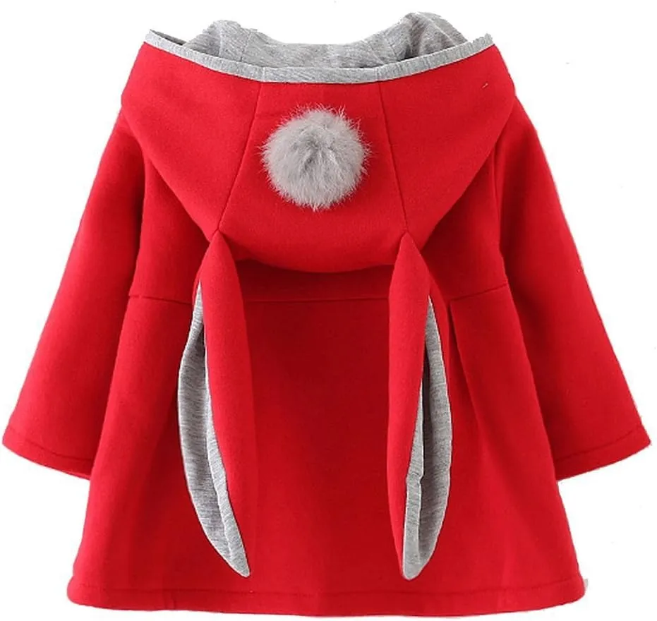 Baby Girl's Toddler Kids Fall Winter Coat Jacket Outwear Ear Hoodie Sweatshirt