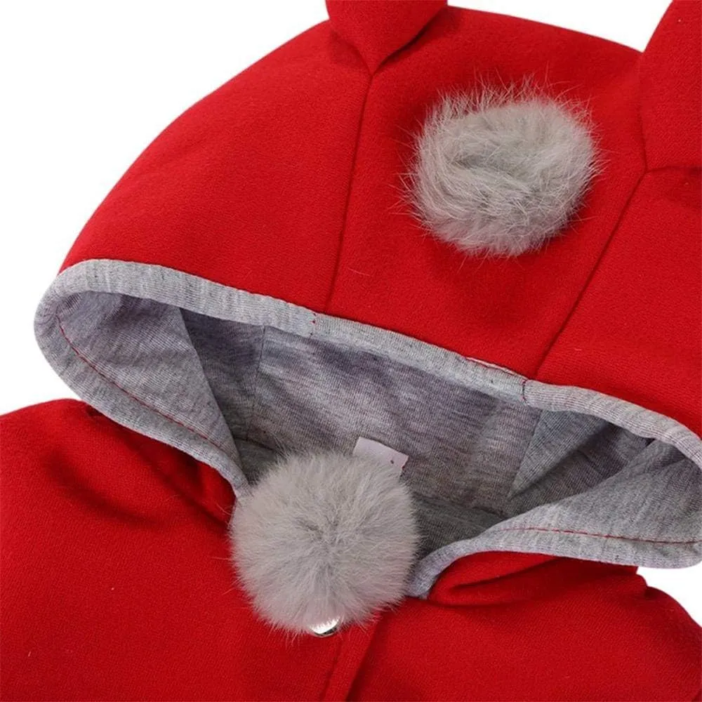Baby Girl's Toddler Kids Fall Winter Coat Jacket Outwear Ear Hoodie Sweatshirt