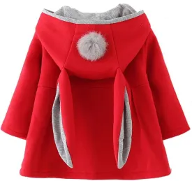 Baby Girl's Toddler Kids Fall Winter Coat Jacket Outwear Ear Hoodie Sweatshirt
