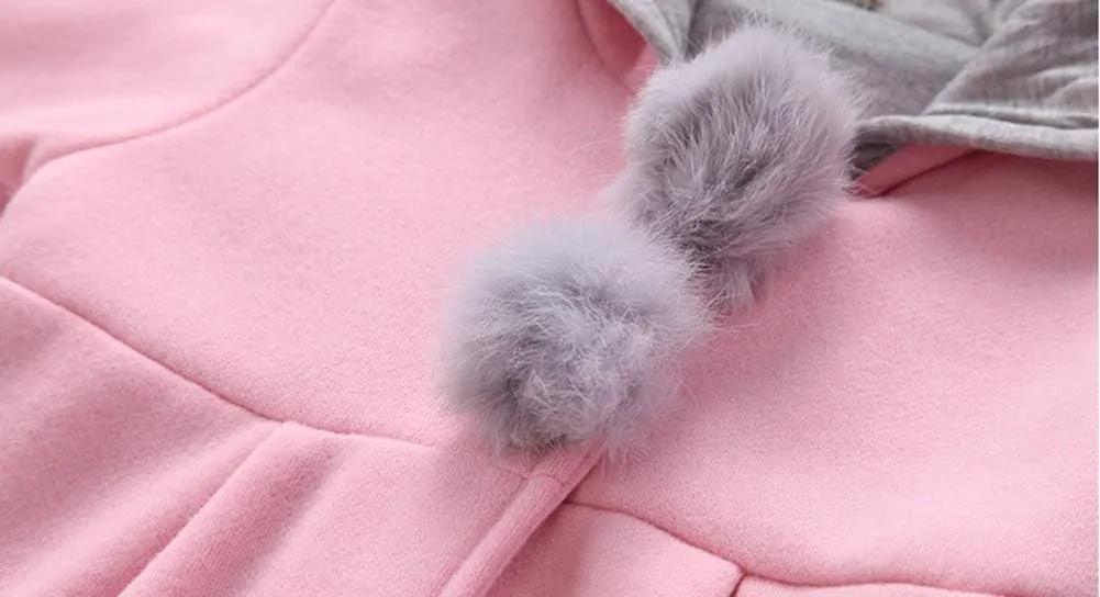Baby Girl's Toddler Kids Fall Winter Coat Jacket Outwear Ear Hoodie Sweatshirt