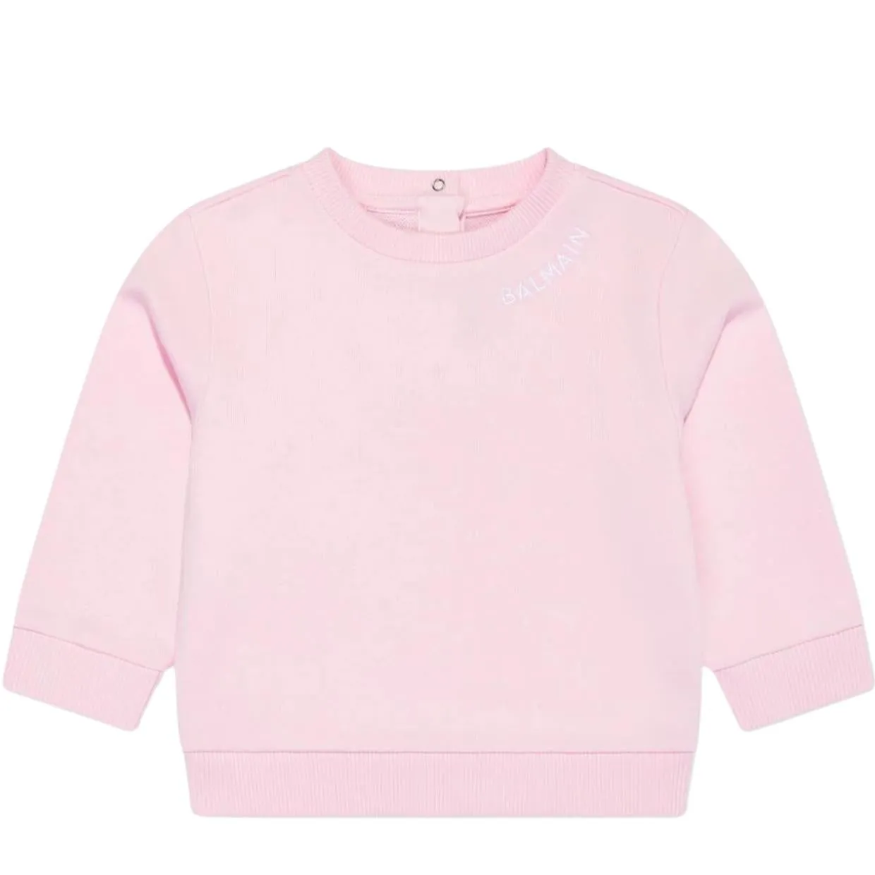 Balmain Baby Embroidered Logo Pink Sweatshirt