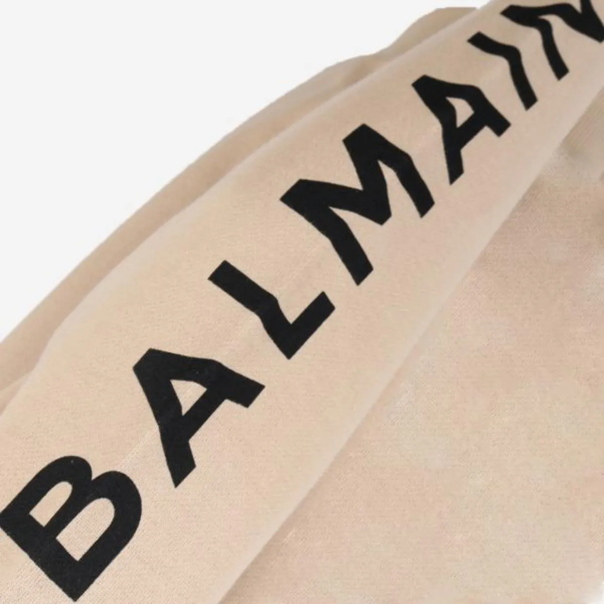 Balmain Kids Beige Print Arm Logo Sweatshirt