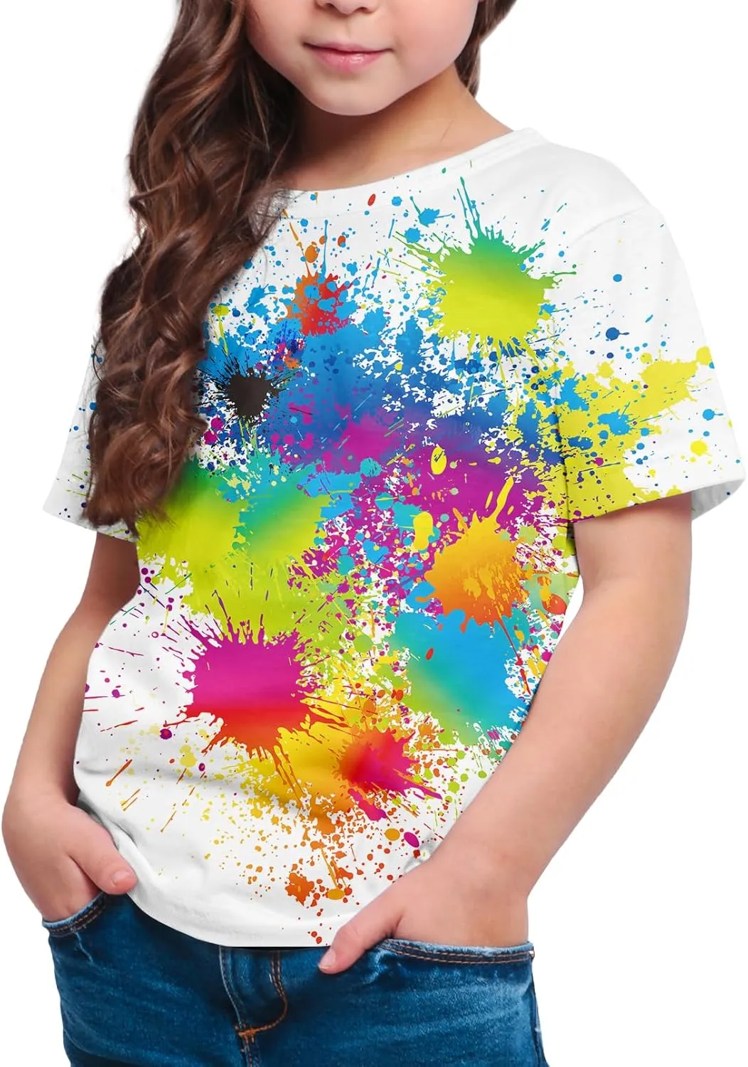 Boys Girls Kids Tee Shirt 3D Print Graphic Short Sleeve Shirt for Kids 6-16 Years