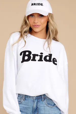 Bride White Corded Sweatshirt