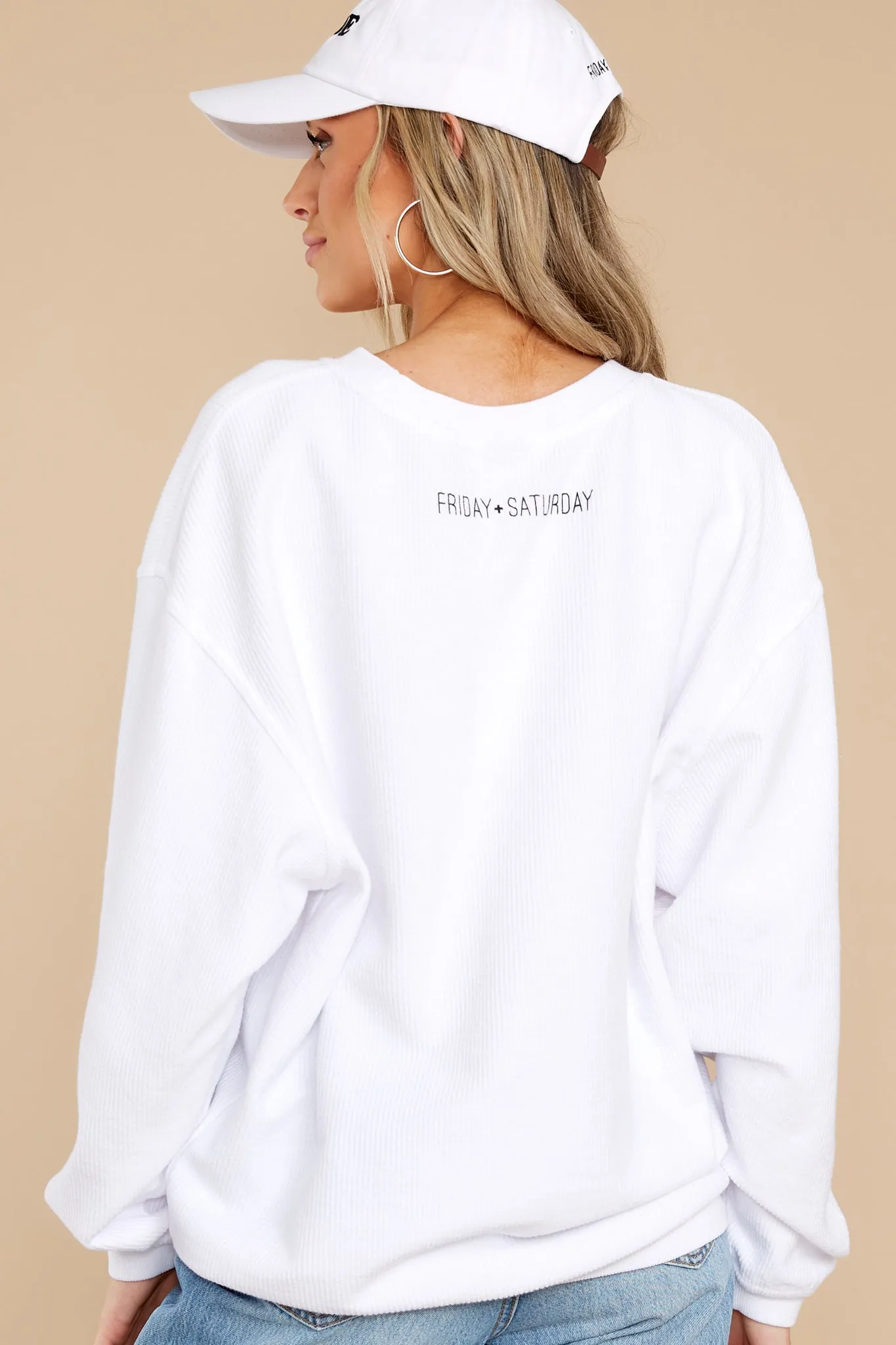 Bride White Corded Sweatshirt