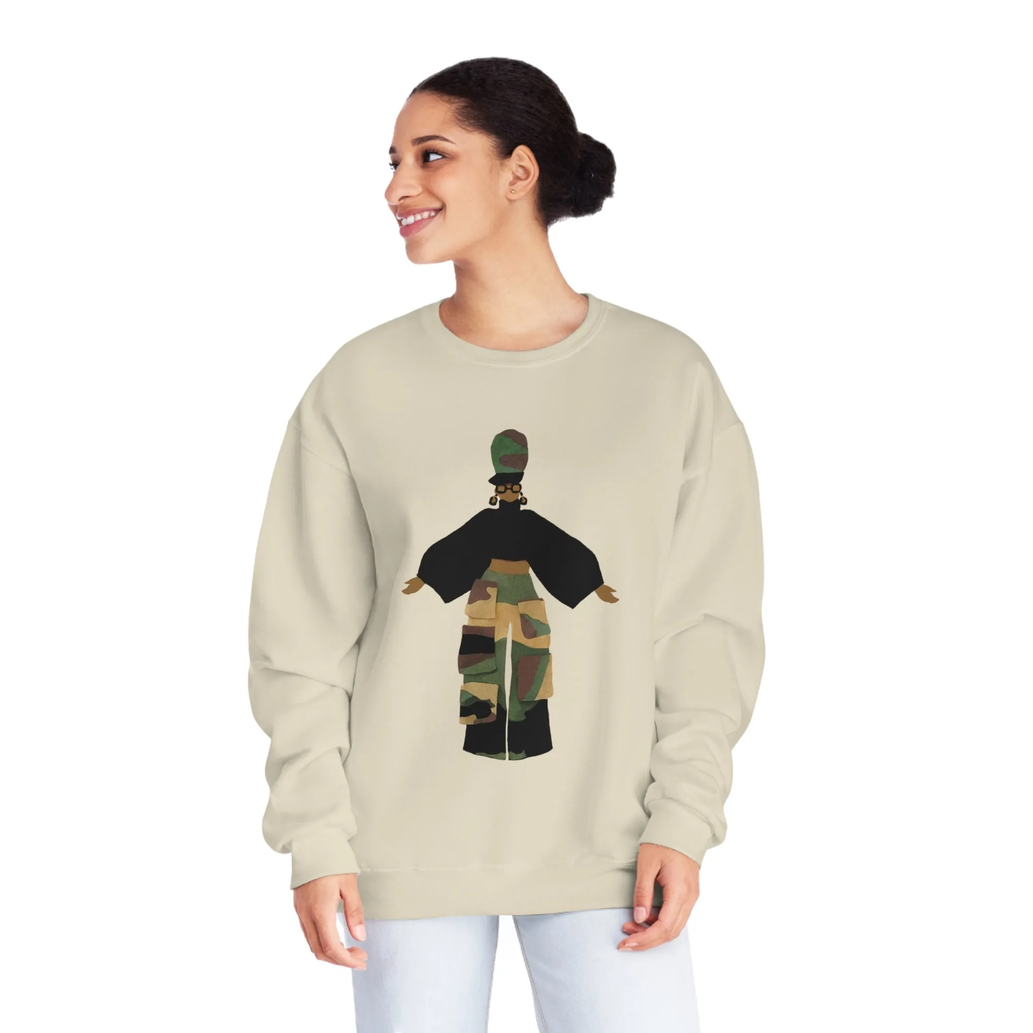 Camo Cargo Queen Unisex Crewneck Sweatshirt