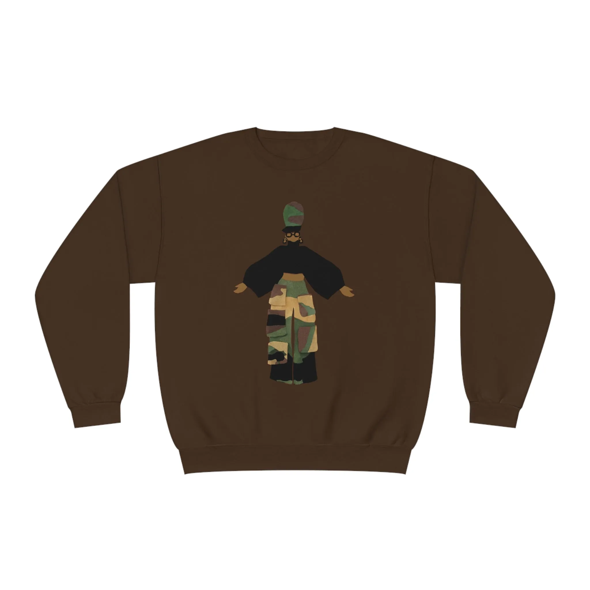 Camo Cargo Queen Unisex Crewneck Sweatshirt