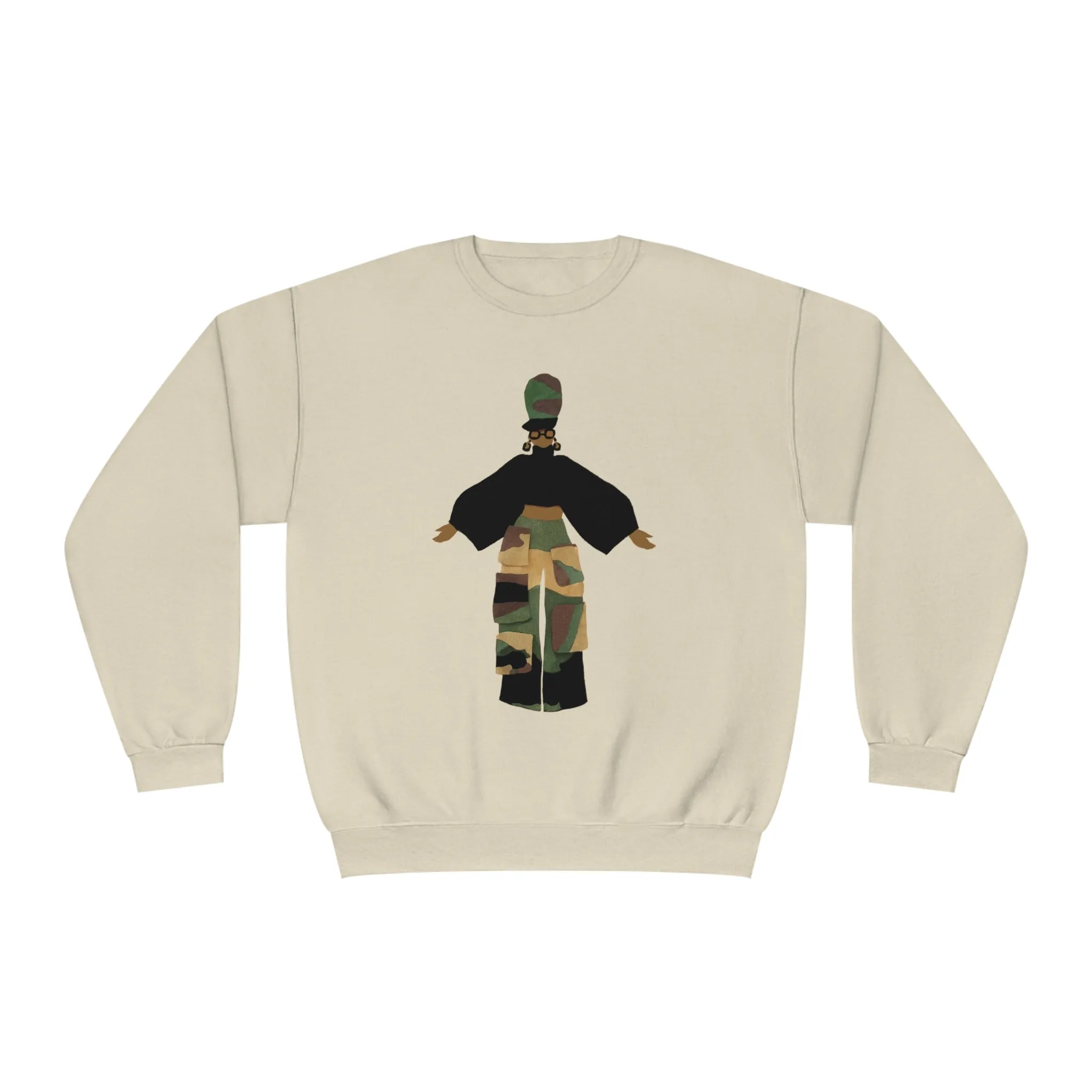 Camo Cargo Queen Unisex Crewneck Sweatshirt