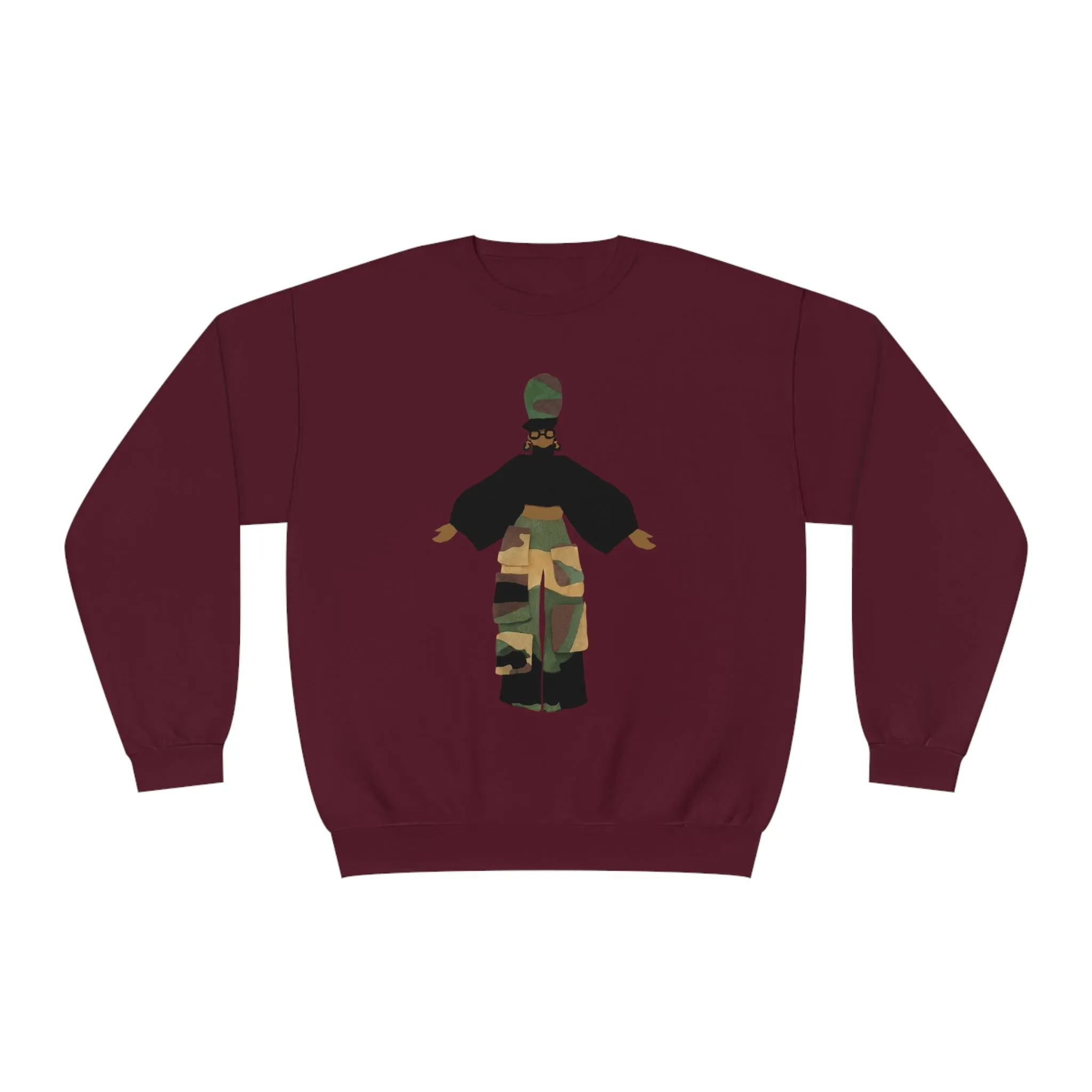 Camo Cargo Queen Unisex Crewneck Sweatshirt