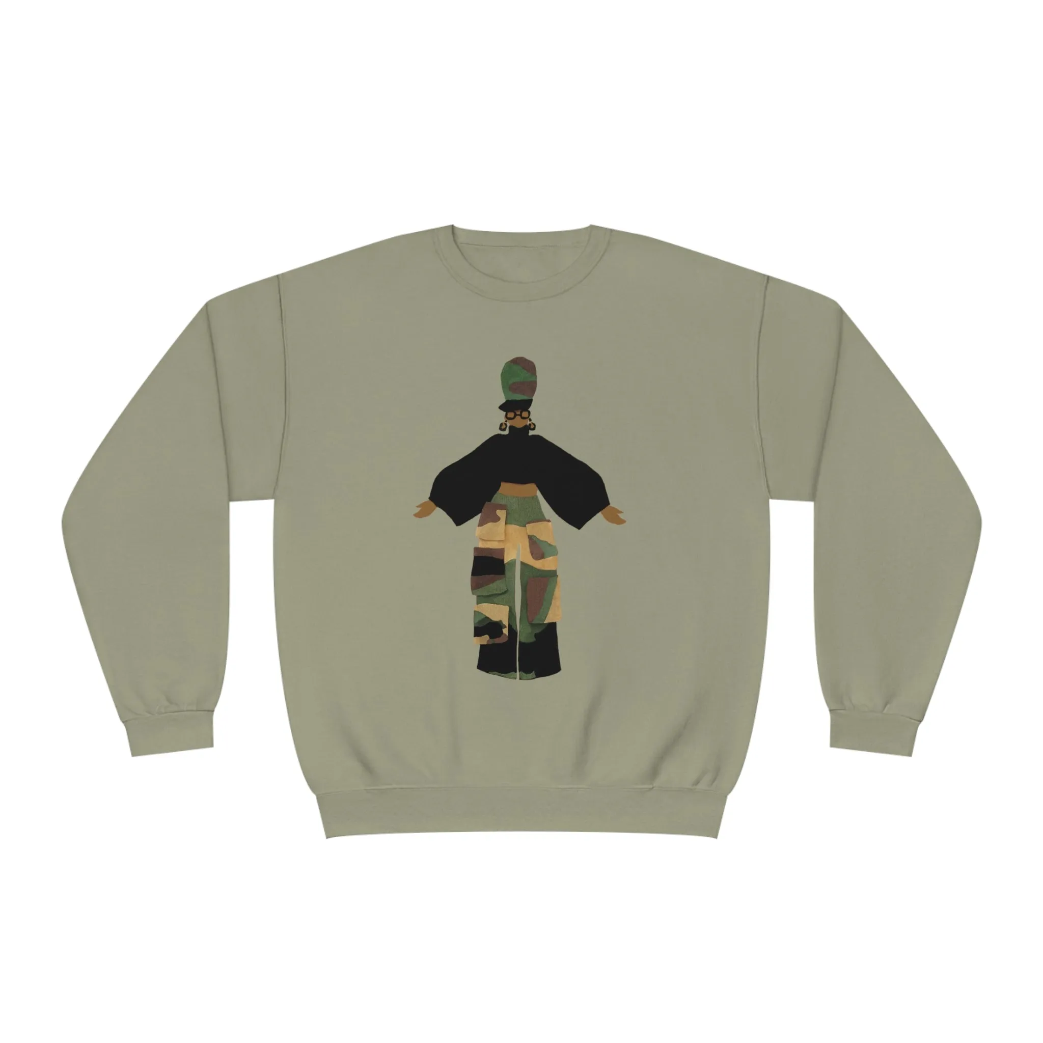 Camo Cargo Queen Unisex Crewneck Sweatshirt