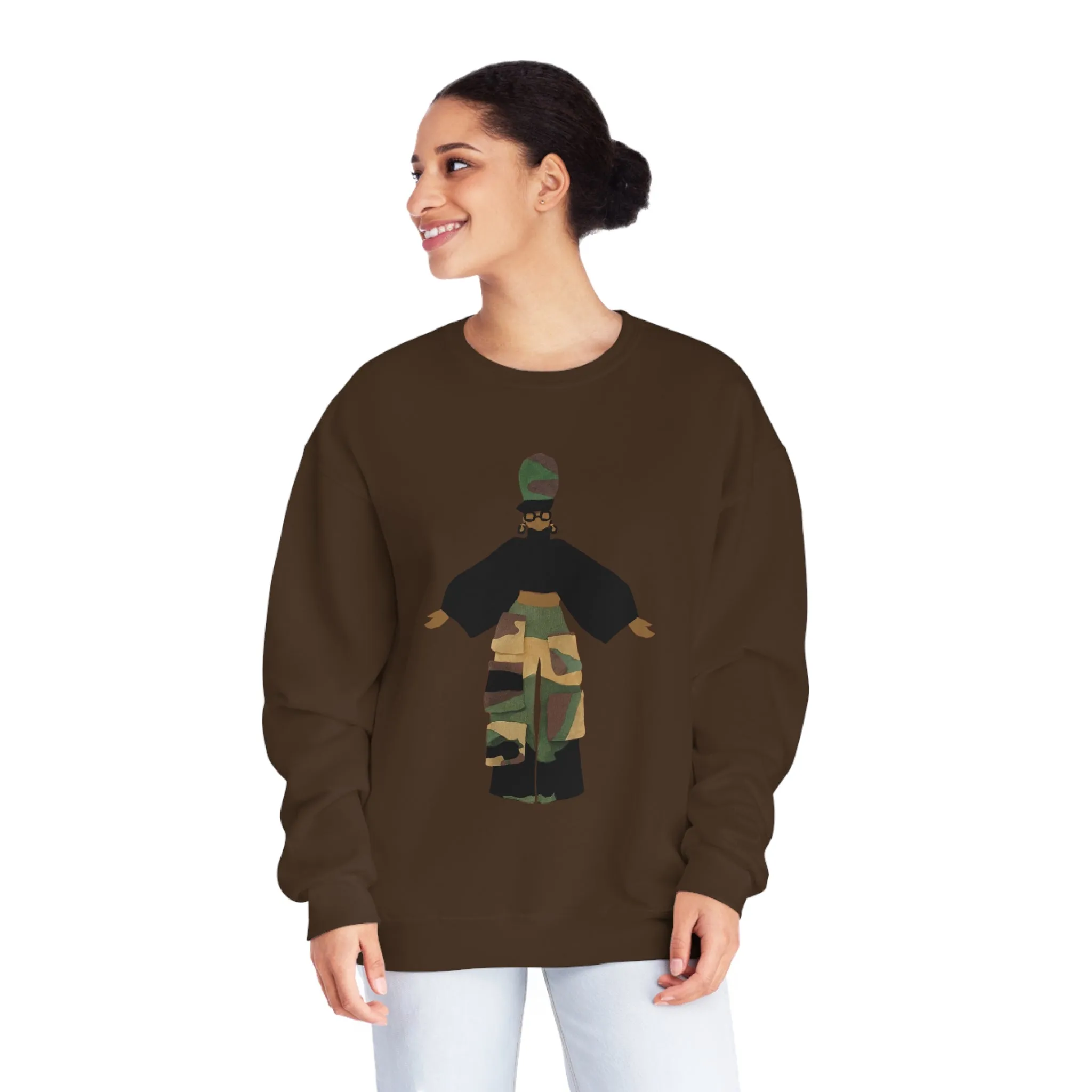 Camo Cargo Queen Unisex Crewneck Sweatshirt