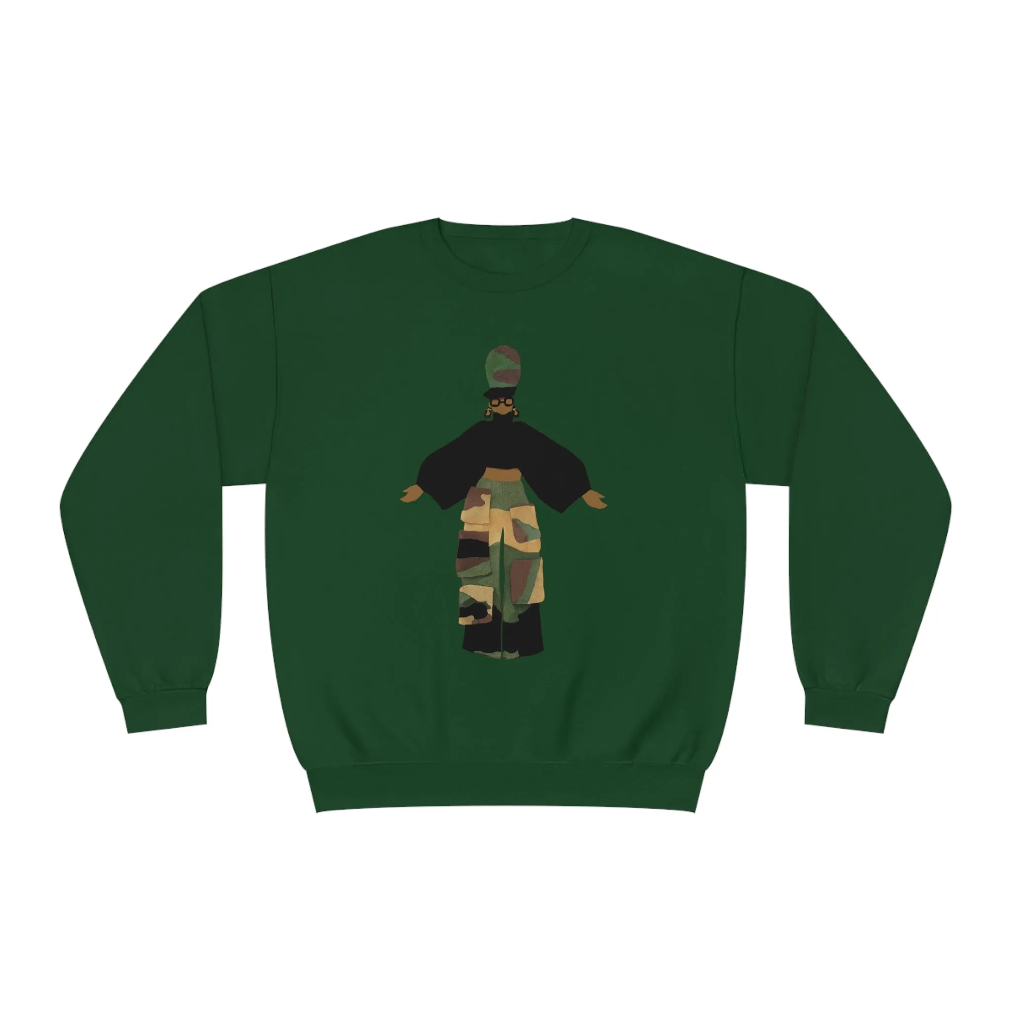 Camo Cargo Queen Unisex Crewneck Sweatshirt