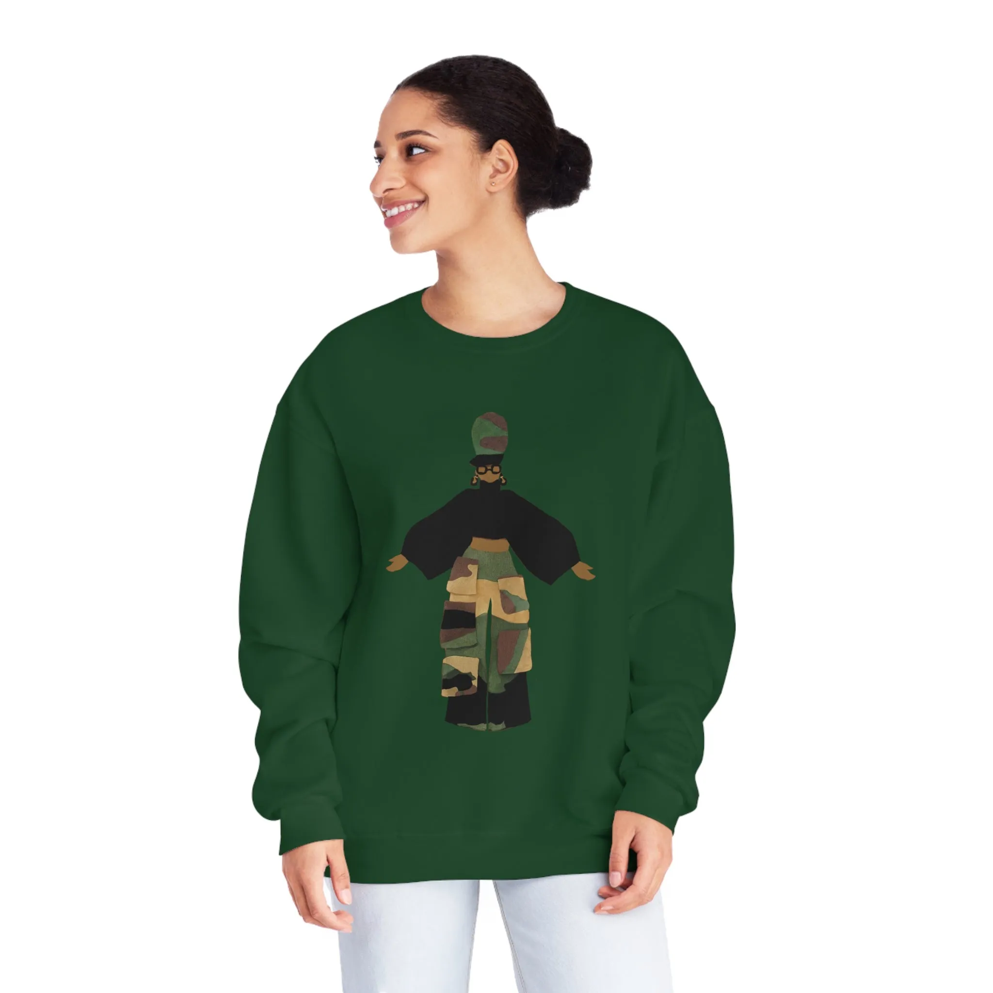 Camo Cargo Queen Unisex Crewneck Sweatshirt