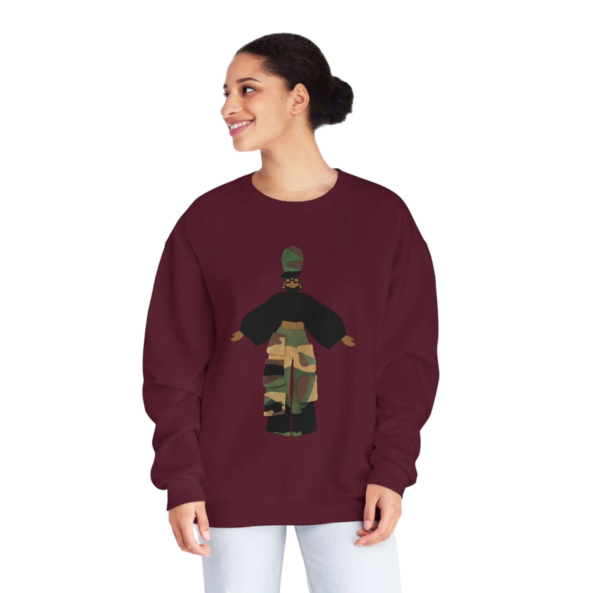Camo Cargo Queen Unisex Crewneck Sweatshirt