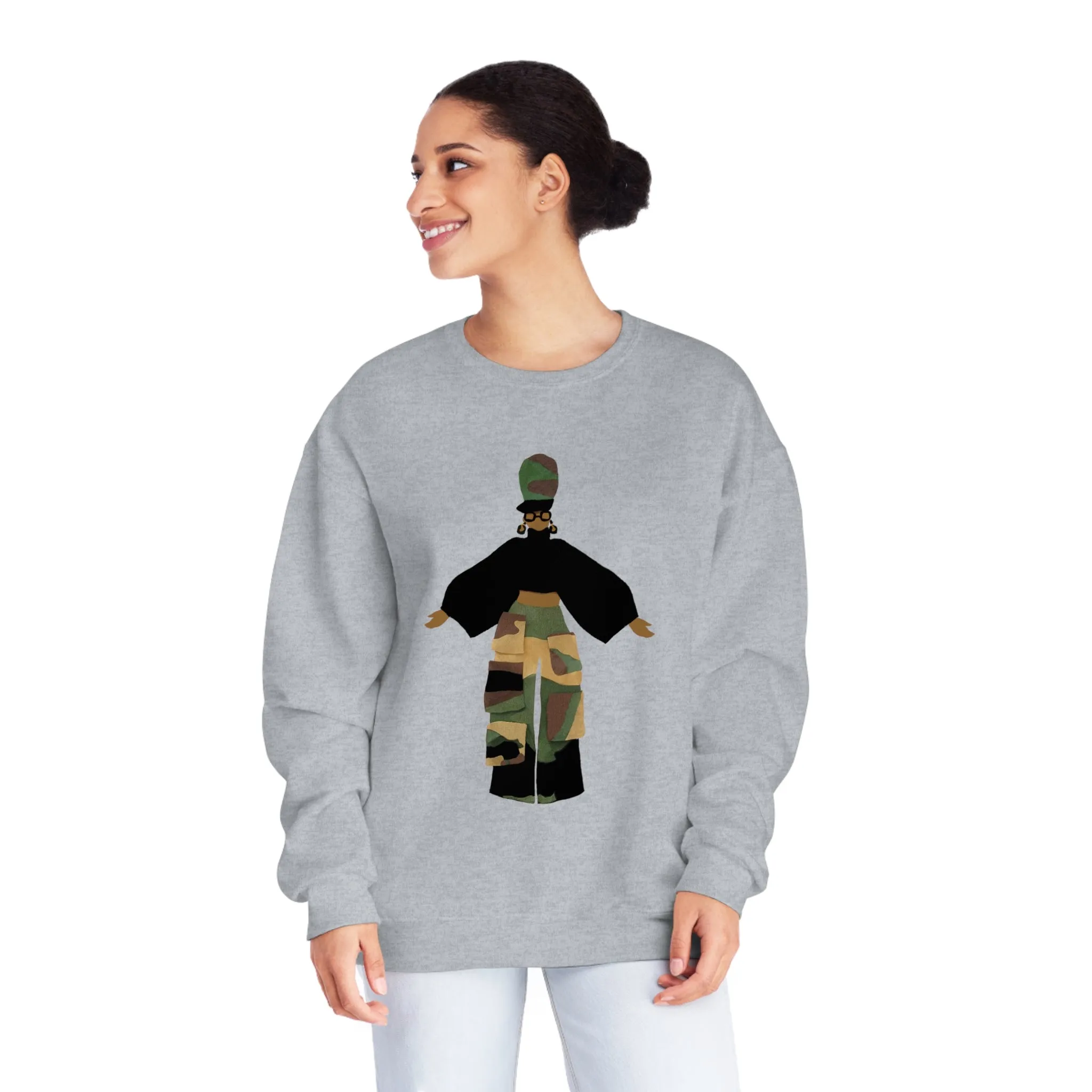 Camo Cargo Queen Unisex Crewneck Sweatshirt