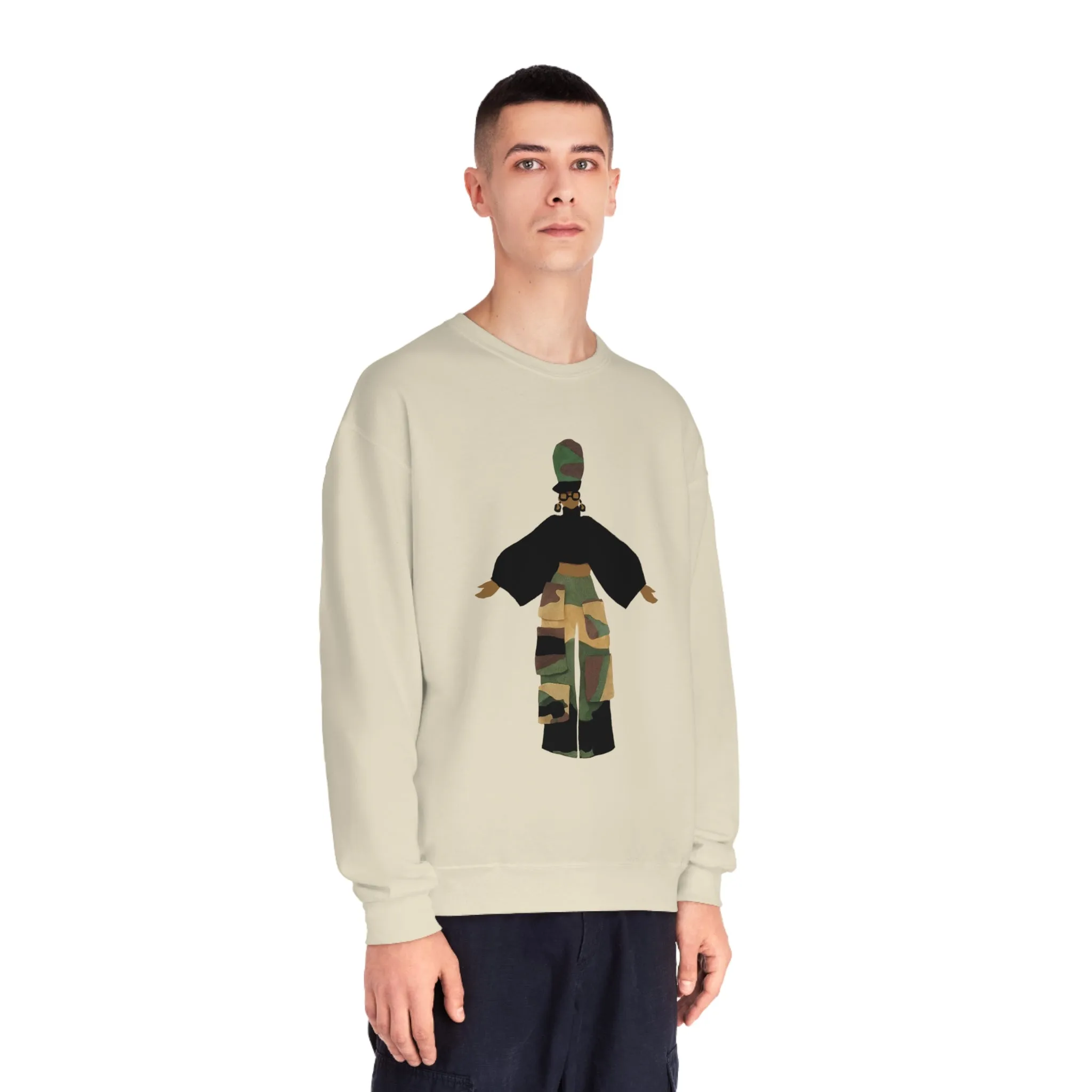 Camo Cargo Queen Unisex Crewneck Sweatshirt