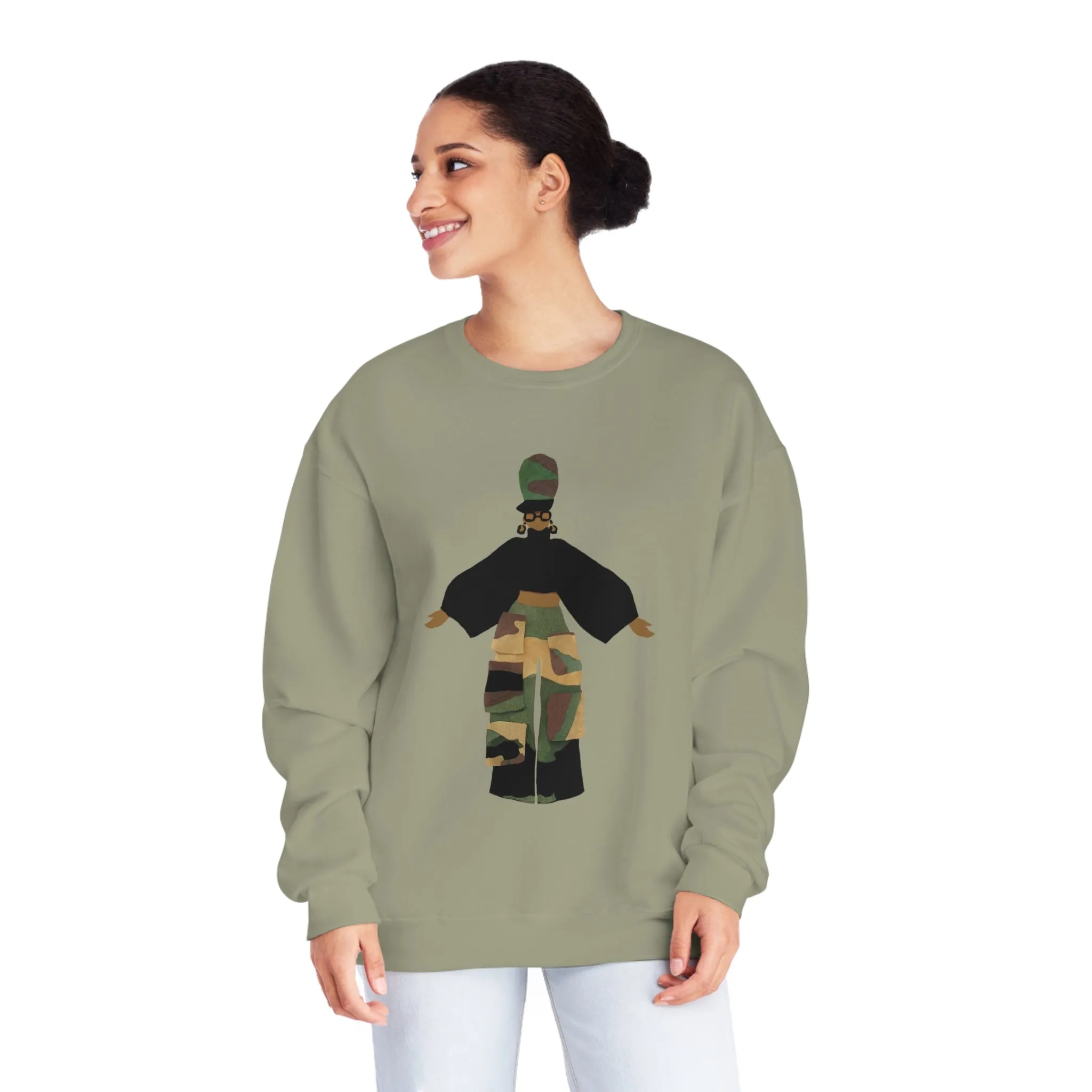 Camo Cargo Queen Unisex Crewneck Sweatshirt
