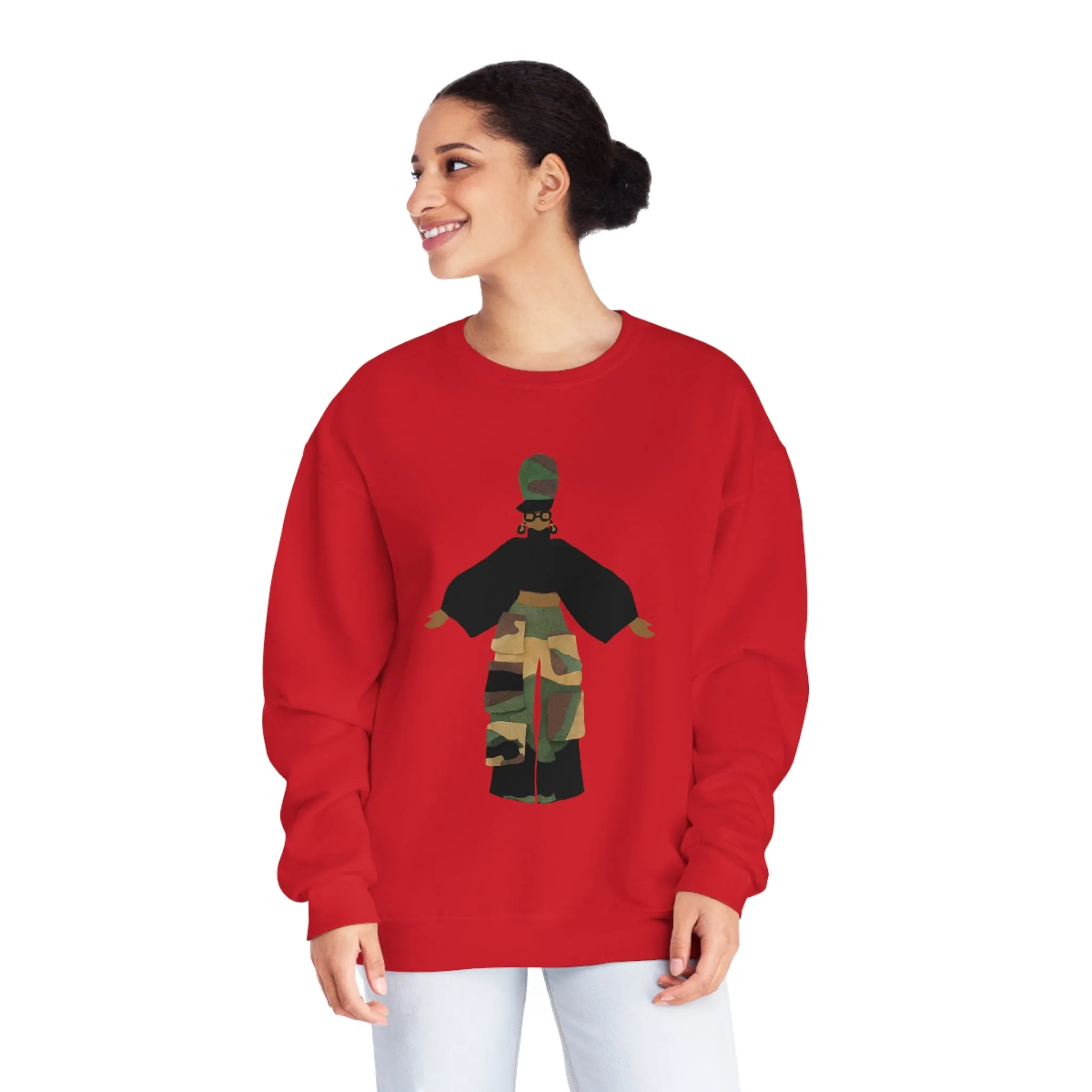 Camo Cargo Queen Unisex Crewneck Sweatshirt