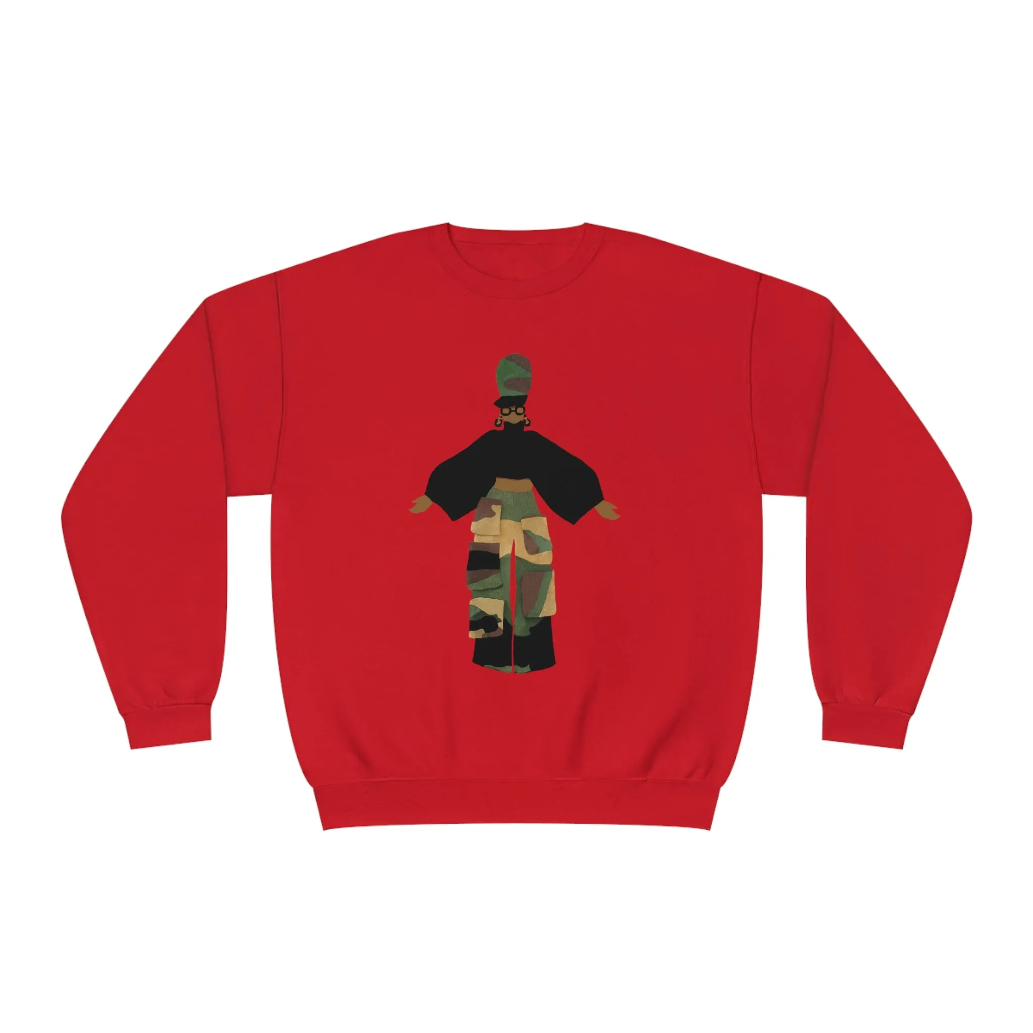 Camo Cargo Queen Unisex Crewneck Sweatshirt