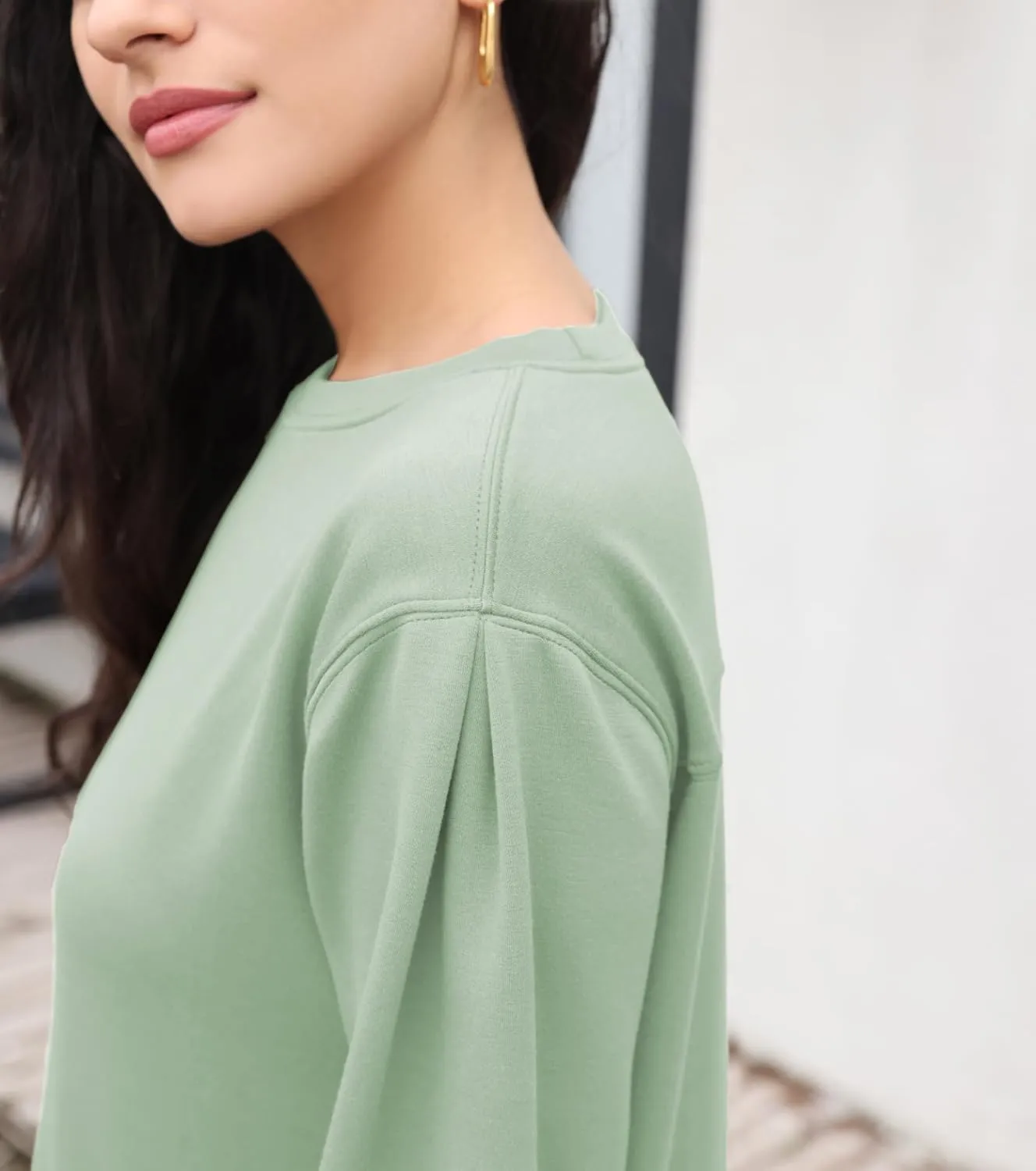 Casual Long Sleeve Sweatshirt Dress Women Air Essentials Crew Neck Dress Tunic Tops with Pockets