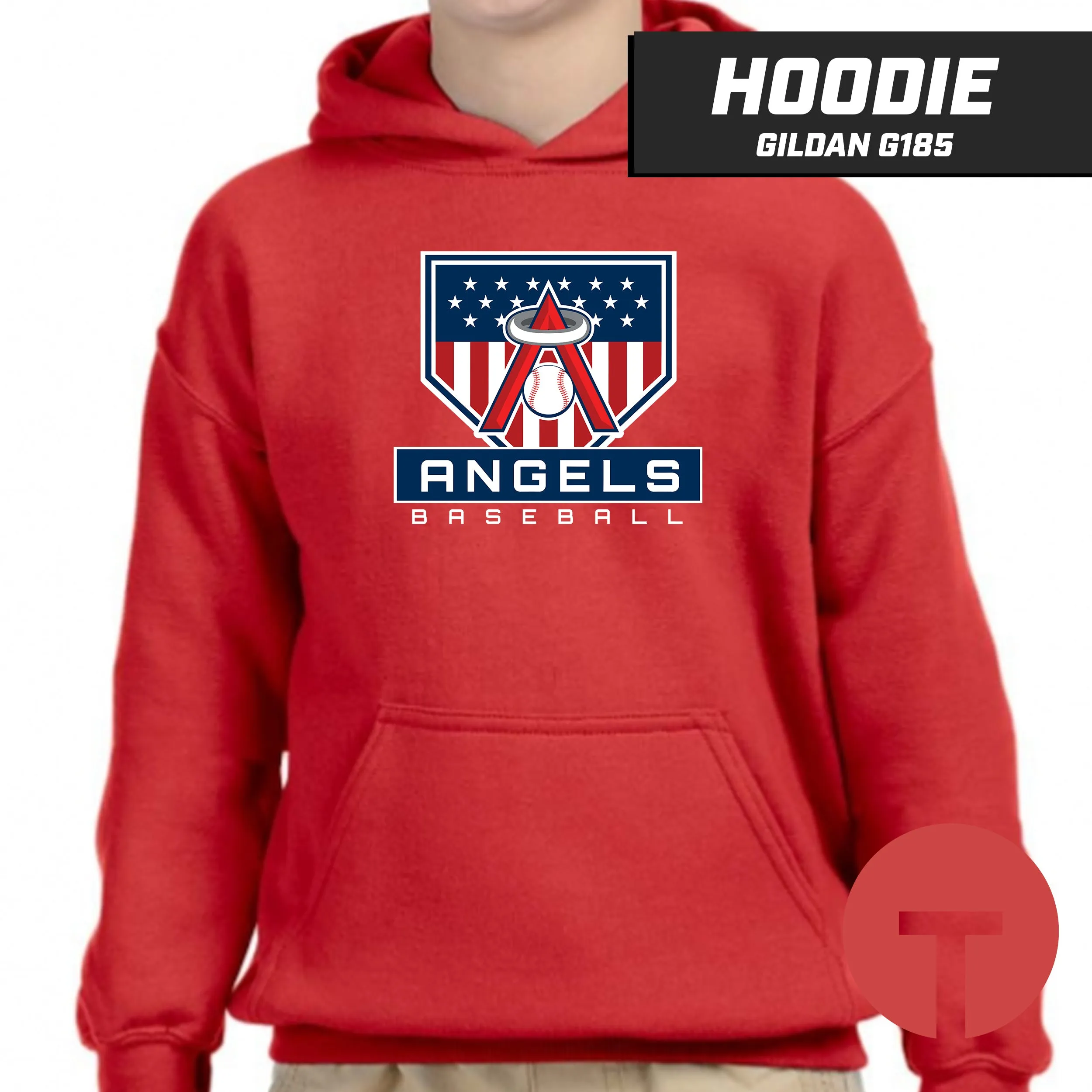 East Cobb Angels - LOGO 4 - Hoodie Gildan G185