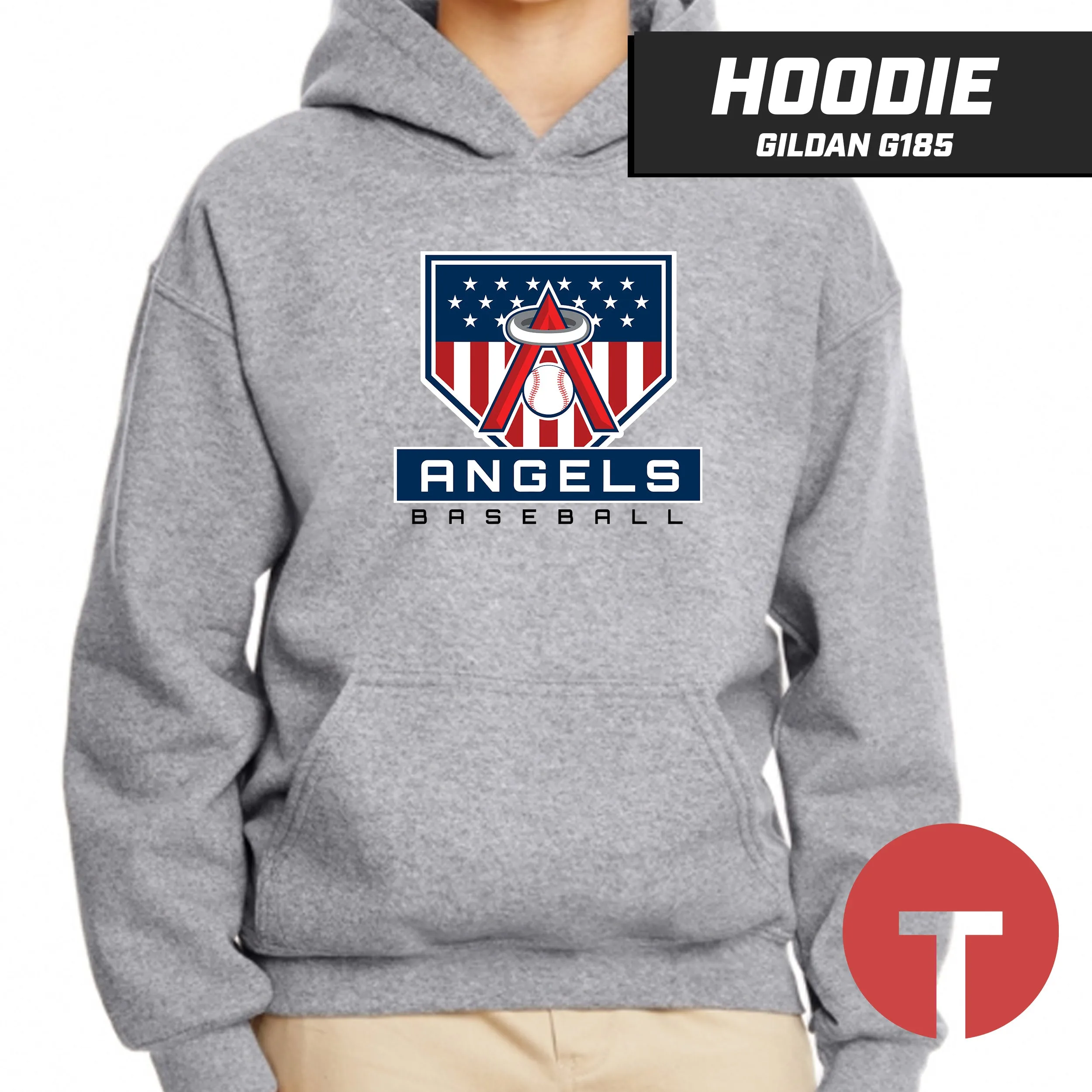 East Cobb Angels - LOGO 4 - Hoodie Gildan G185