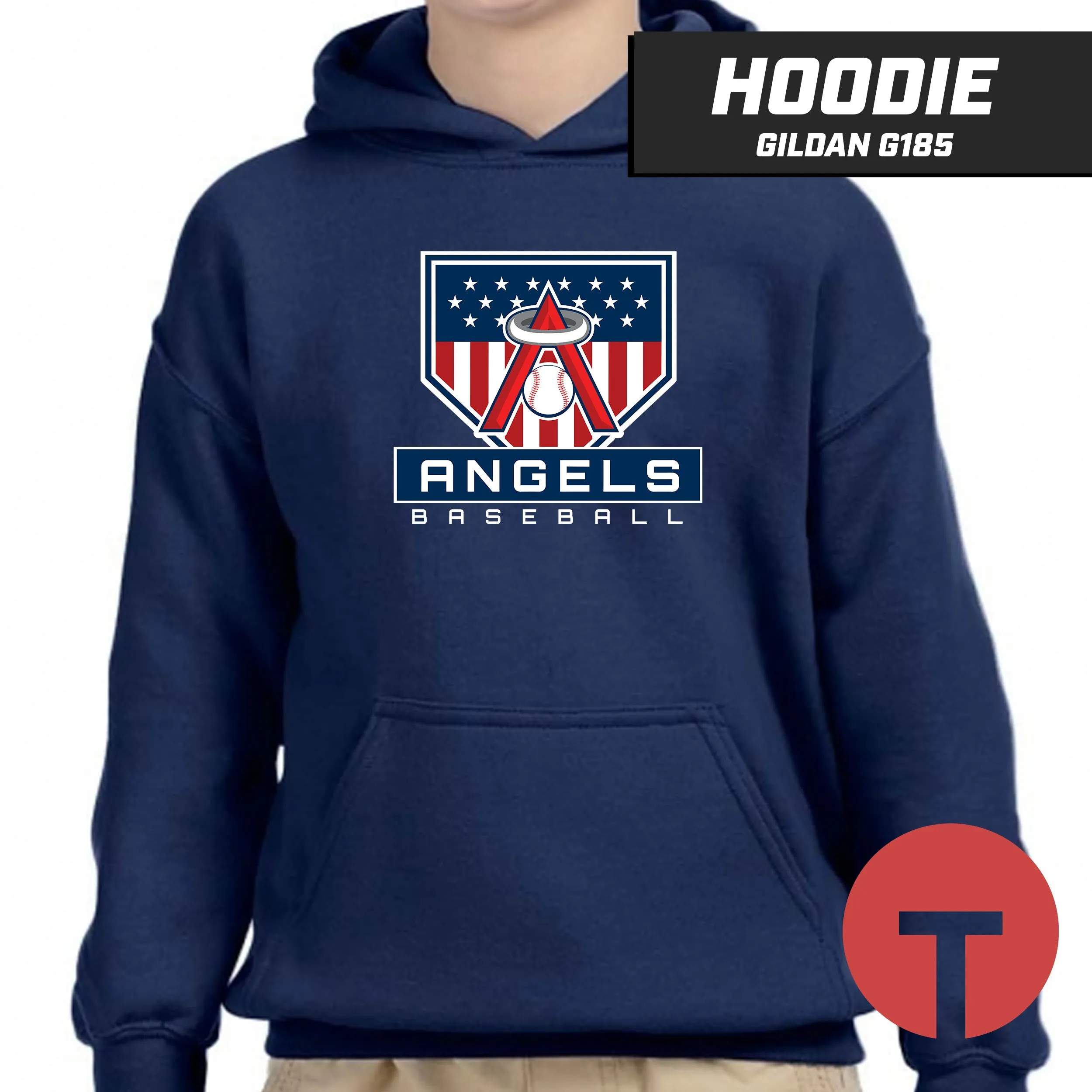 East Cobb Angels - LOGO 4 - Hoodie Gildan G185