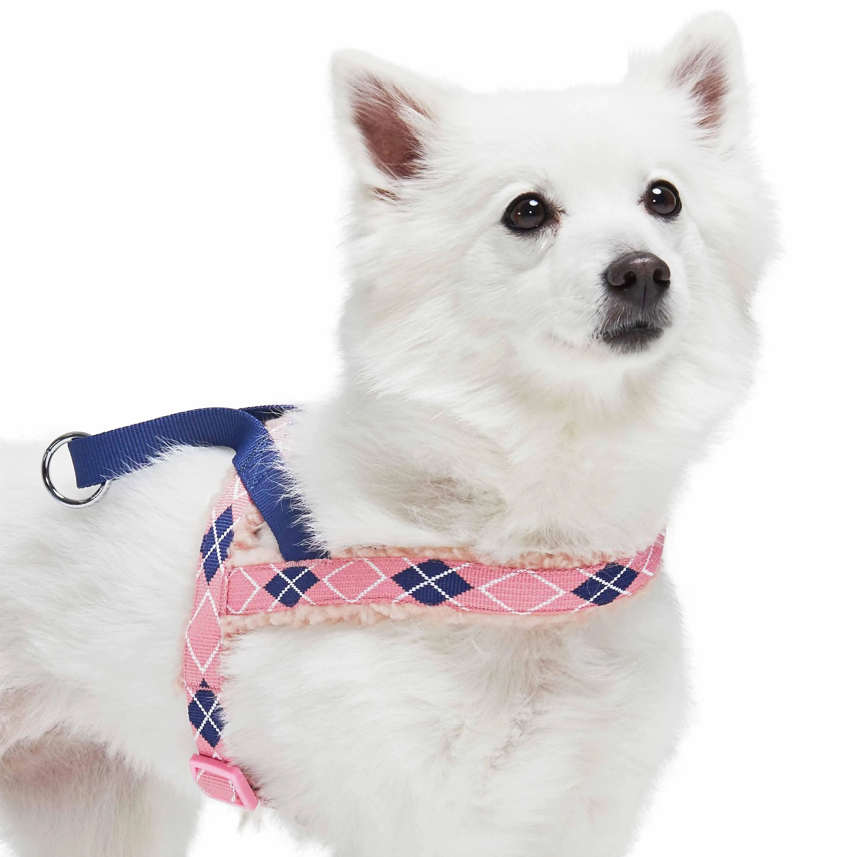 Easy On/Off | Sherpa Fleece Padded Dog Harness in Scottish Argyle