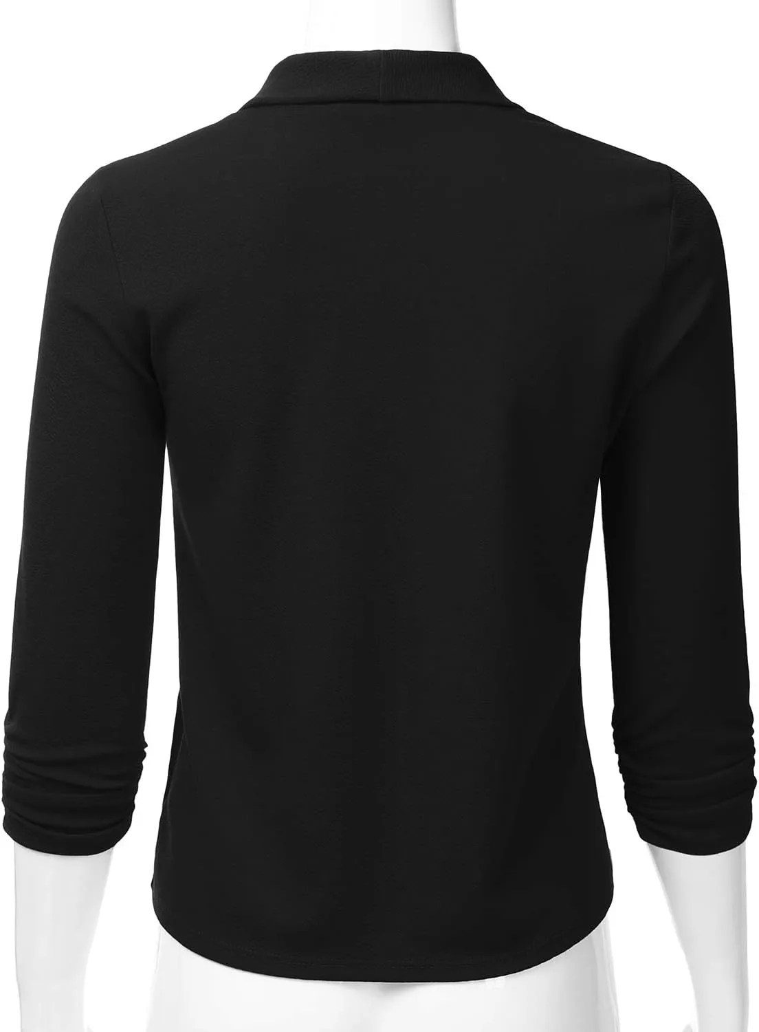 EIMIN Women's 3/4 Sleeve Blazer Open Front Office Work Cardigan Jacket (S-3XL)