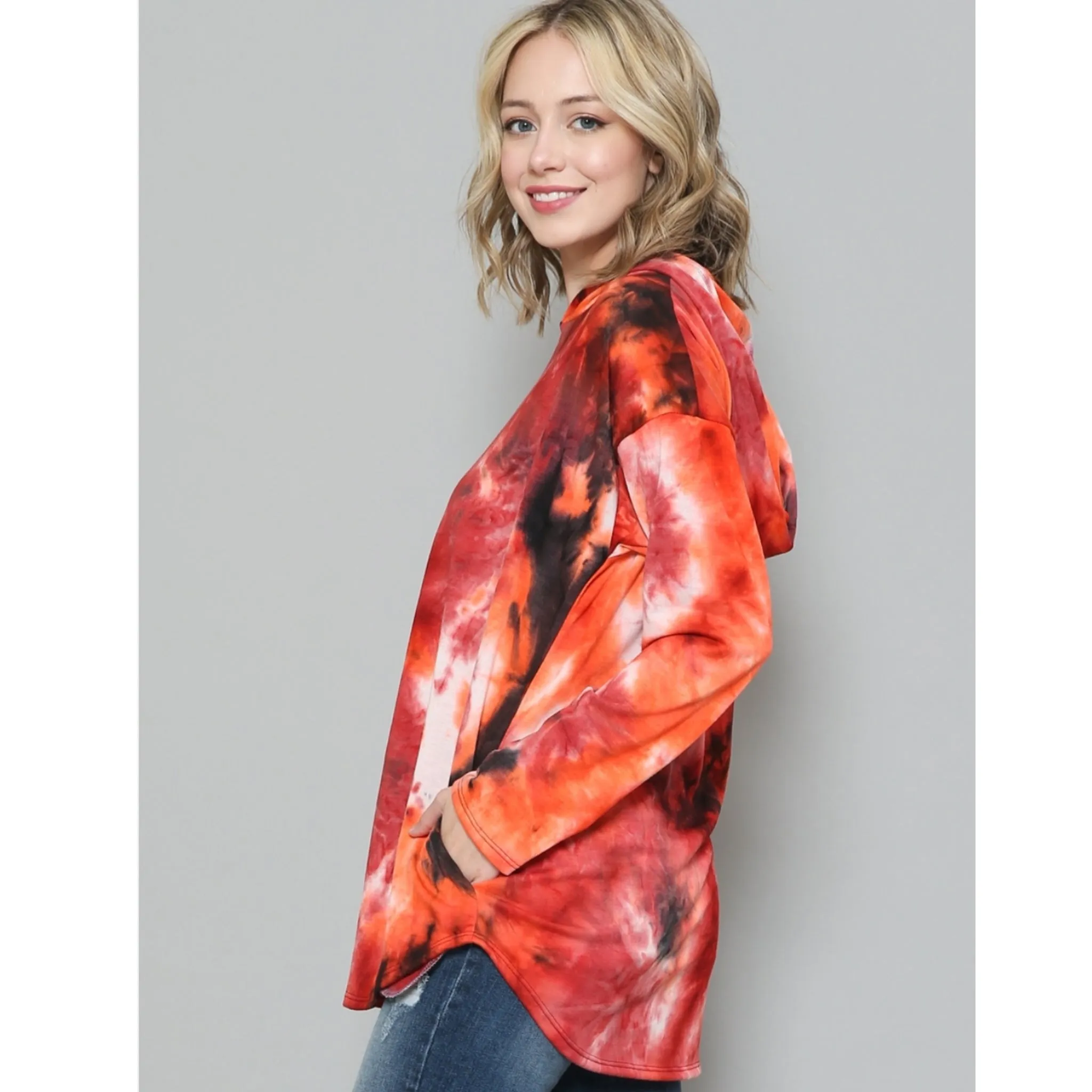 Fire Tye Dye Sweatshirt Hoodie