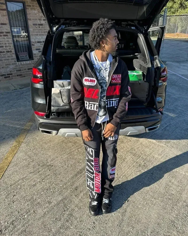 Flytonn-Harajuku letter print design zipper cardigan y2k hoodie for women 2024 summer new style simple versatile casual baggy sweatshirt