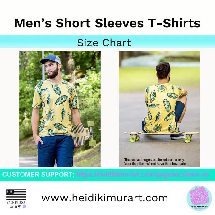 Green Camo Print Men's T-shirt, Green Brown Camouflaged Military Army Print Premium Shirts-Made in USA/EU