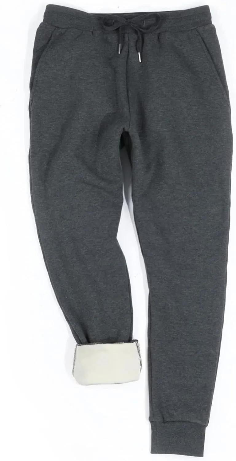 Inno 30" 32" 34" 36" 38" Men's Baby Polar Fleece Lined Jogger Pants Thermal Sweatpants Warm Winter Athletic Lounge Short Long