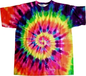Kids Tie Dye Shirt 6-18 Years Children Hippies Senior Tie-Dye Tee Tshirt for Boys' Girls'