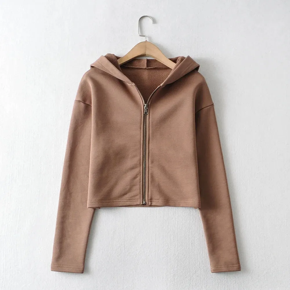 Ladies Long Sleeve Hooded Sweatshirt
