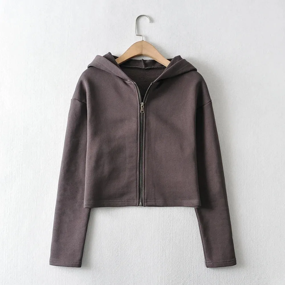 Ladies Long Sleeve Hooded Sweatshirt