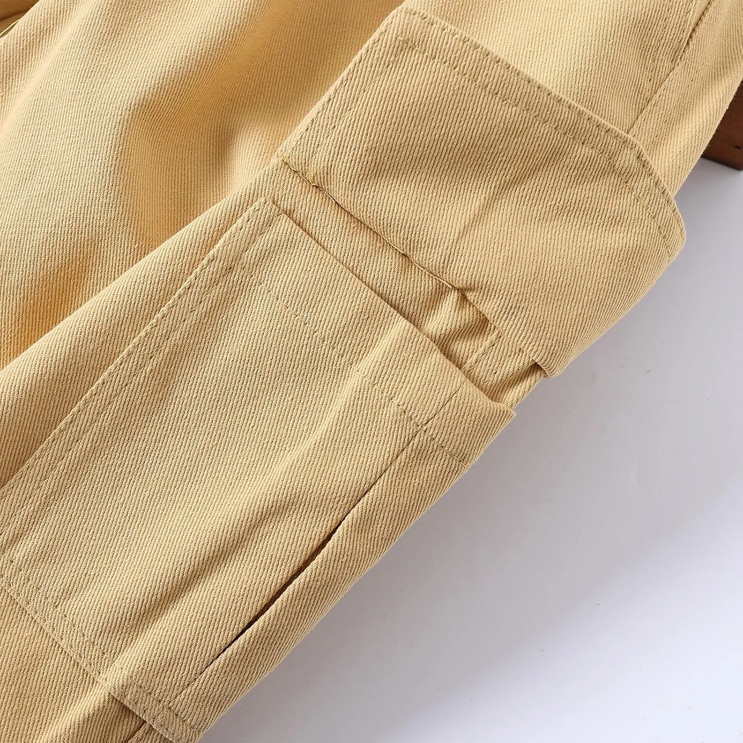 Little Boys Cargo Jogger Pants Toddler Kids Multi Pocket Twill Casual Trousers with Elastic Hem (Age 2-7Years)